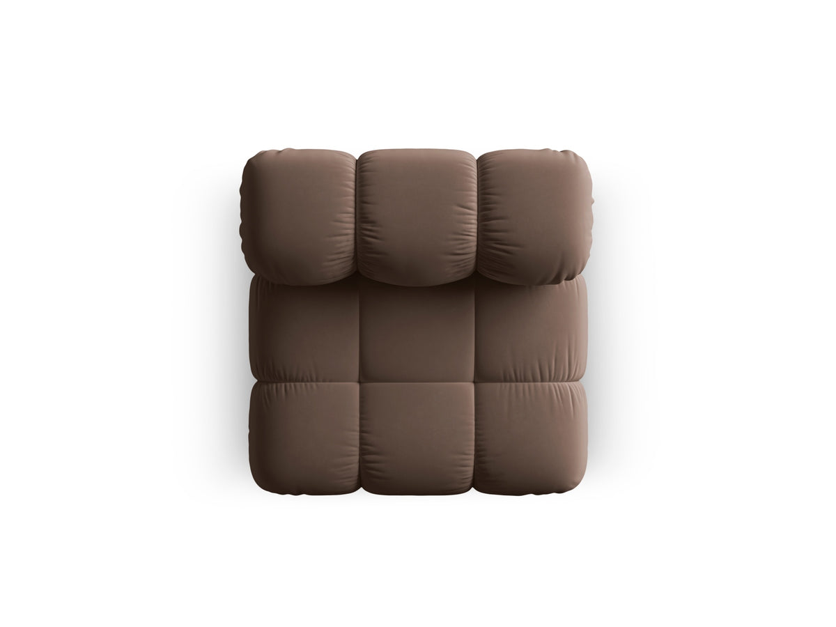 Bellis Velour Modul Armless 1 Sitzer in Dark Brown-Bluvel präsentiert im Onlineshop von KAQTU Design AG. Modulares Sofa ist von Micadoni