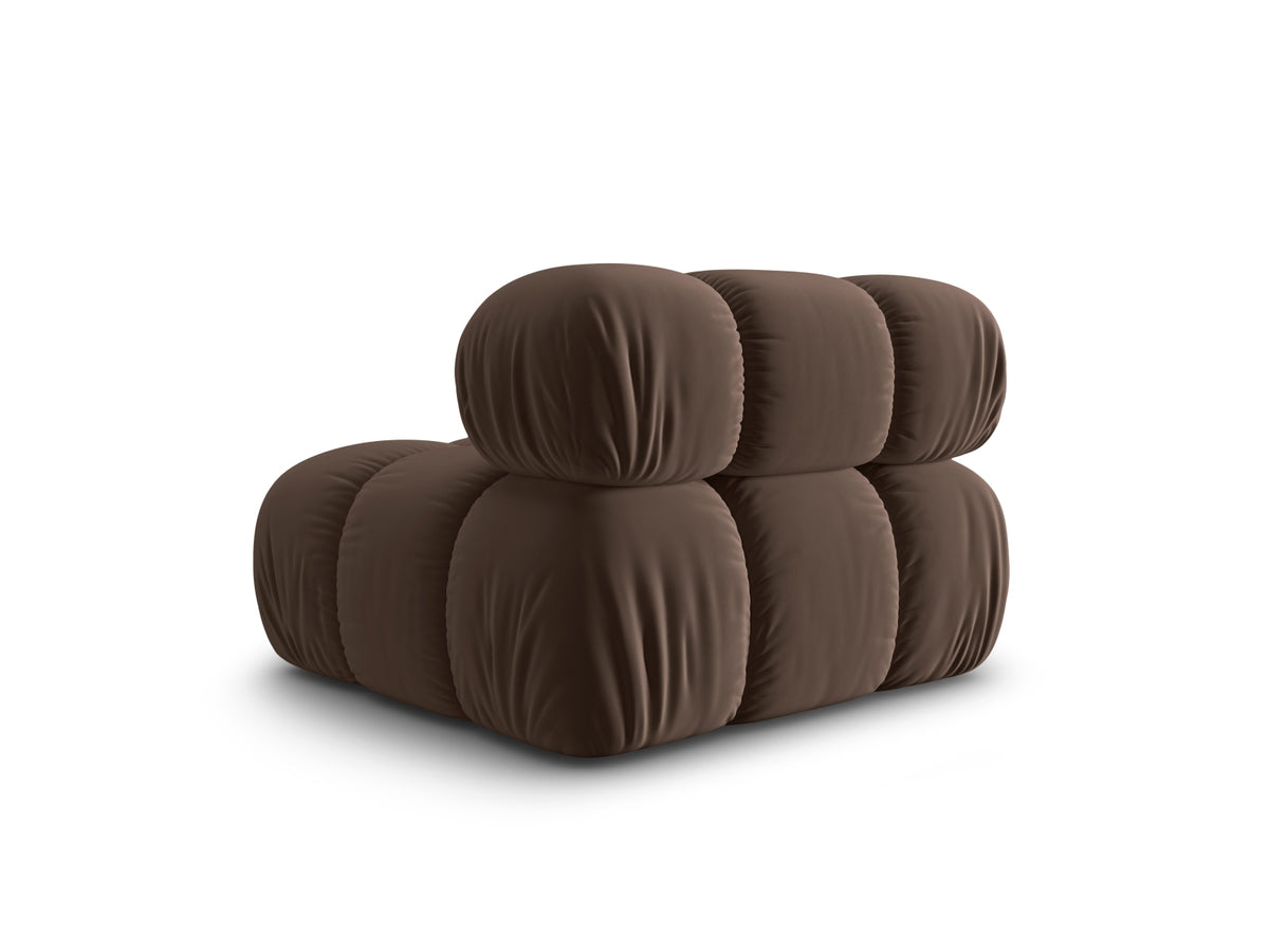 Bellis Velour Modul Armless 1 Sitzer in Dark Brown-Bluvel präsentiert im Onlineshop von KAQTU Design AG. Modulares Sofa ist von Micadoni