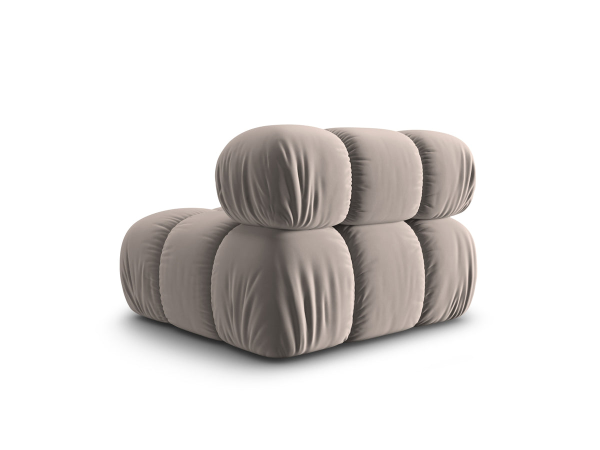 Bellis Velour Modul Armless 1 Sitzer in Cappuccino-Bluvel präsentiert im Onlineshop von KAQTU Design AG. Modulares Sofa ist von Micadoni