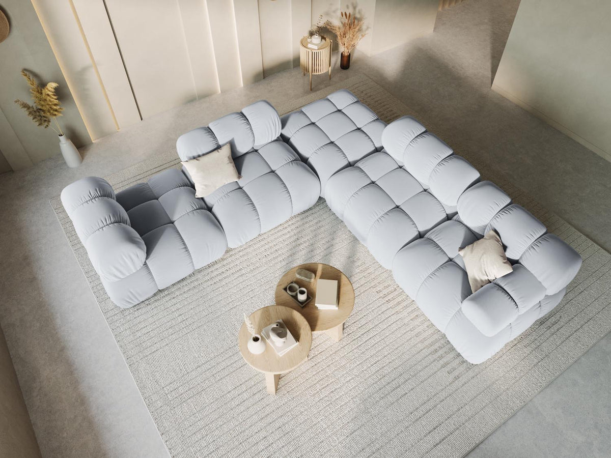 Bellis Velour Modul Armless 1 Sitzer in Light Blue-Bluvel präsentiert im Onlineshop von KAQTU Design AG. Modulares Sofa ist von Micadoni