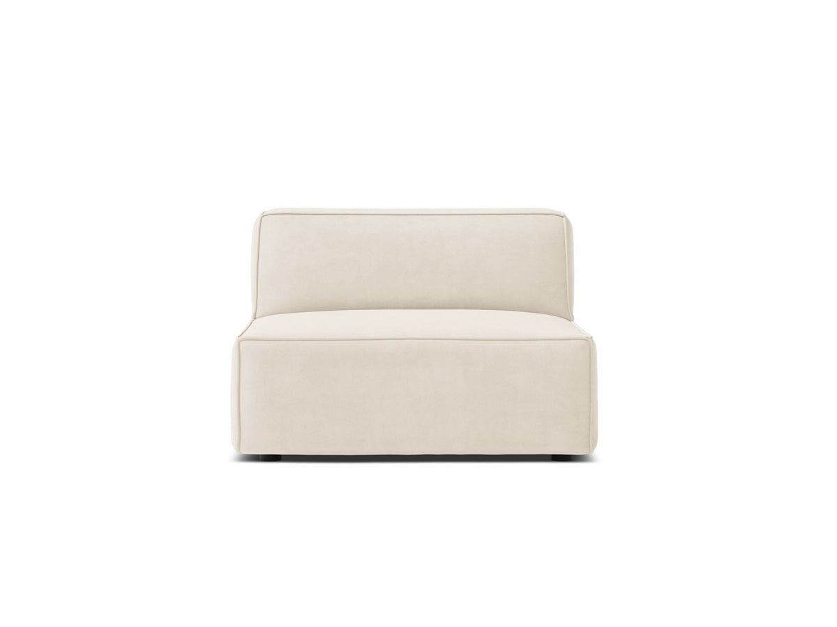 1-Sitzer Modul Armless Jodie in Light Beige-Bluvel präsentiert im Onlineshop von KAQTU Design AG. Modulares Sofa ist von Micadoni