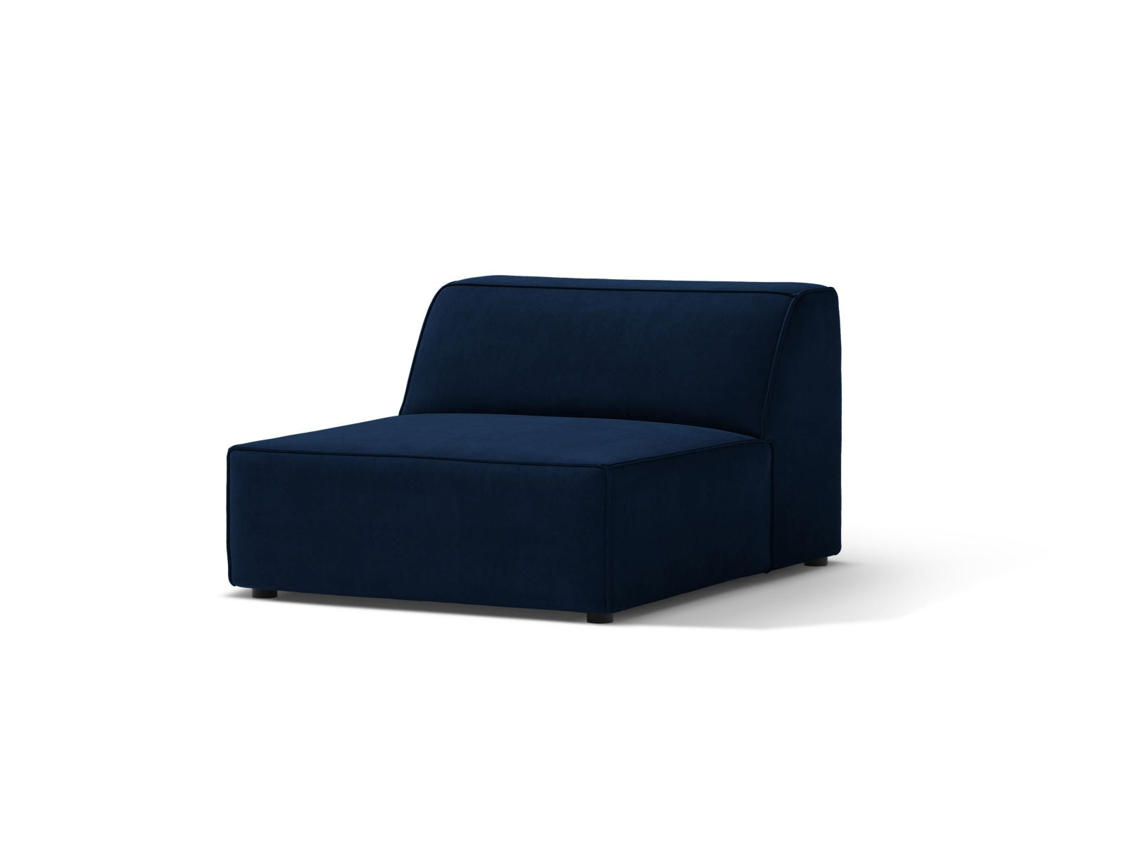 Eleganter 1-Sitzer ohne Armlehnen in Royal Blue, Teil des modularen Sofas Jodie von Micadoni, ideal für stilvolle Wohnräume.