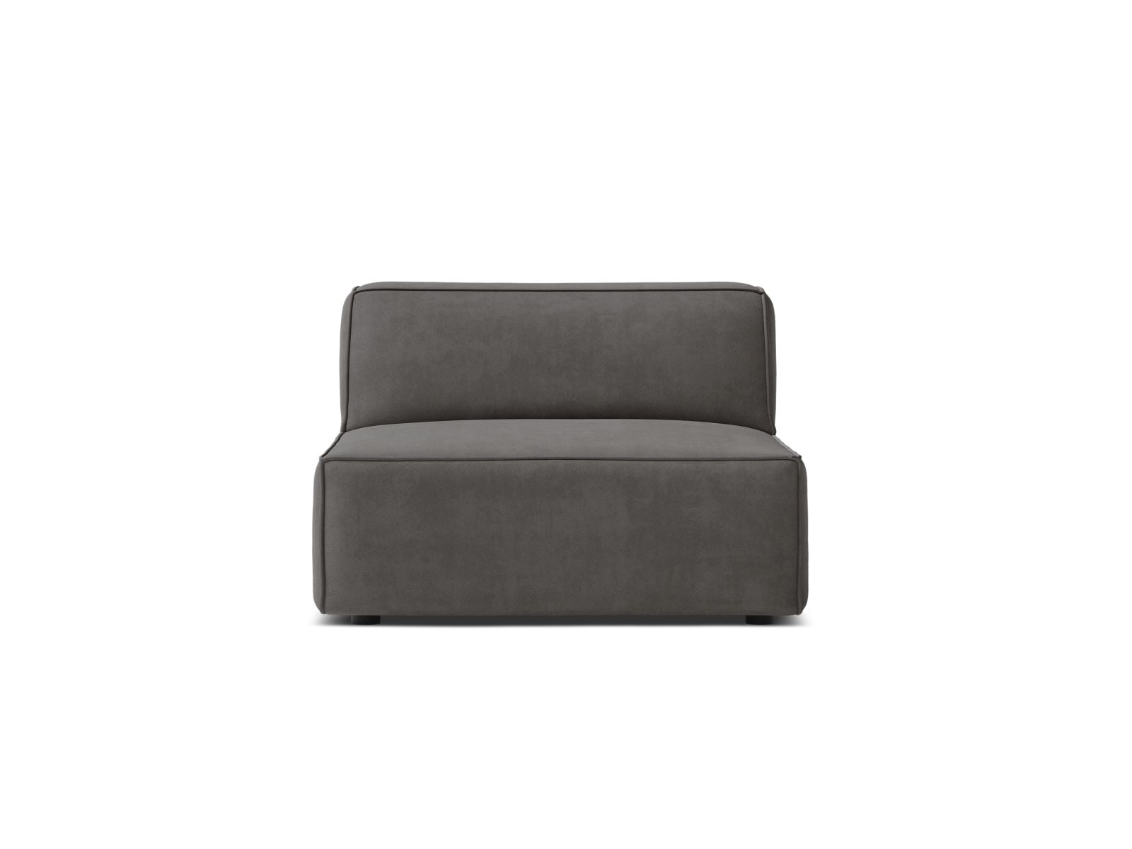 1-Sitzer Modul Armless Jodie in Light Grey-Bluvel präsentiert im Onlineshop von KAQTU Design AG. Modulares Sofa ist von Micadoni