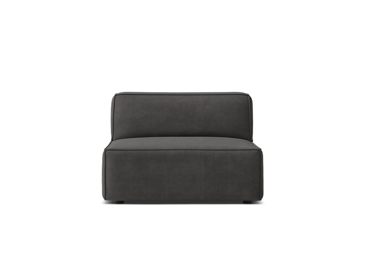 1-Sitzer Modul Armless Jodie in Grey-Bluvel präsentiert im Onlineshop von KAQTU Design AG. Modulares Sofa ist von Micadoni