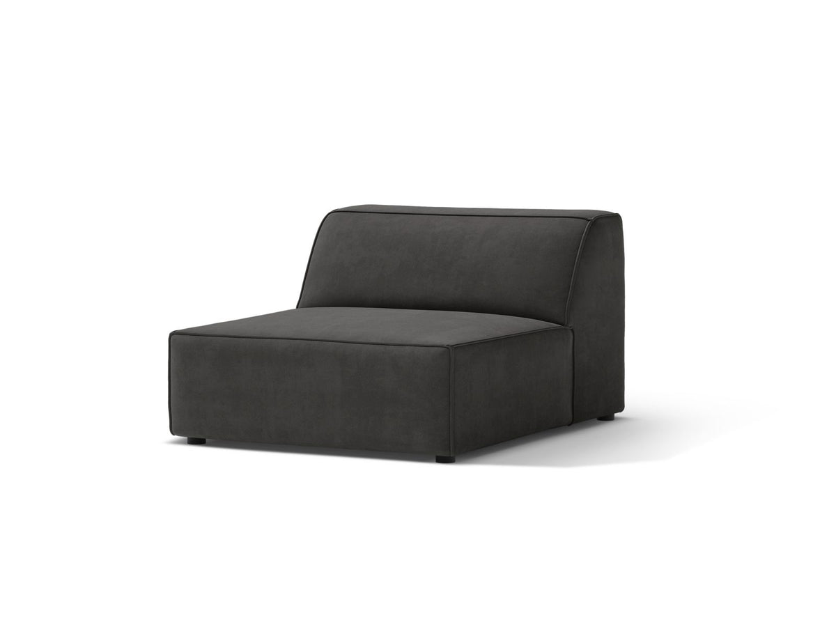 1-Sitzer Modul Armless Jodie in Grey-Bluvel präsentiert im Onlineshop von KAQTU Design AG. Modulares Sofa ist von Micadoni