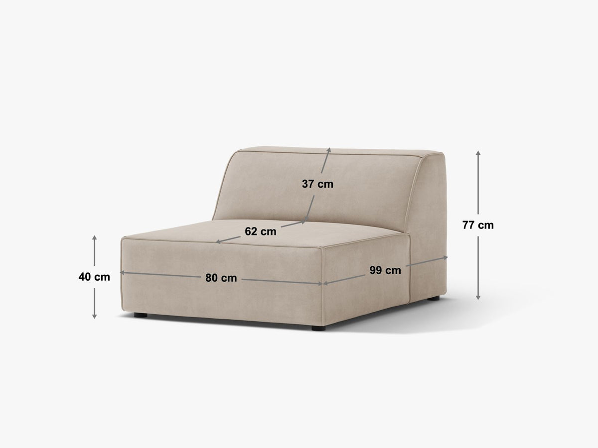 1-Sitzer Modul Armless Jodie in Black-Bluvel präsentiert im Onlineshop von KAQTU Design AG. Modulares Sofa ist von Micadoni