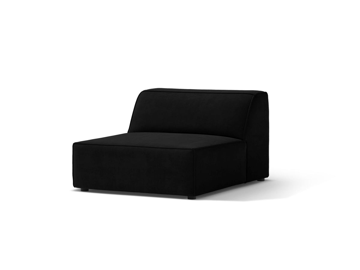 1-Sitzer Modul Armless Jodie in Black-Bluvel präsentiert im Onlineshop von KAQTU Design AG. Modulares Sofa ist von Micadoni