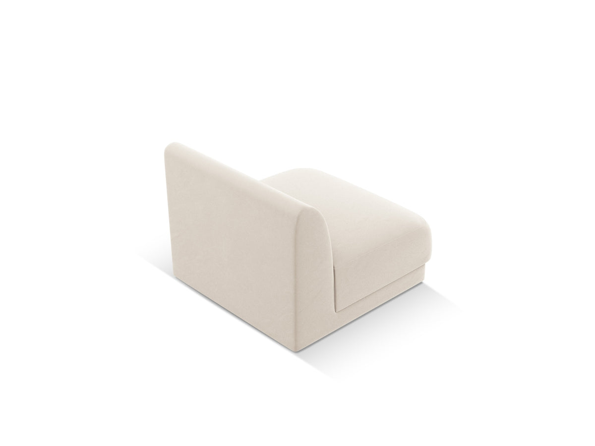 Miley Velour Modul Armless 1 Sitzer in Light Beige-Bluvel präsentiert im Onlineshop von KAQTU Design AG. Modulares Sofa ist von Micadoni