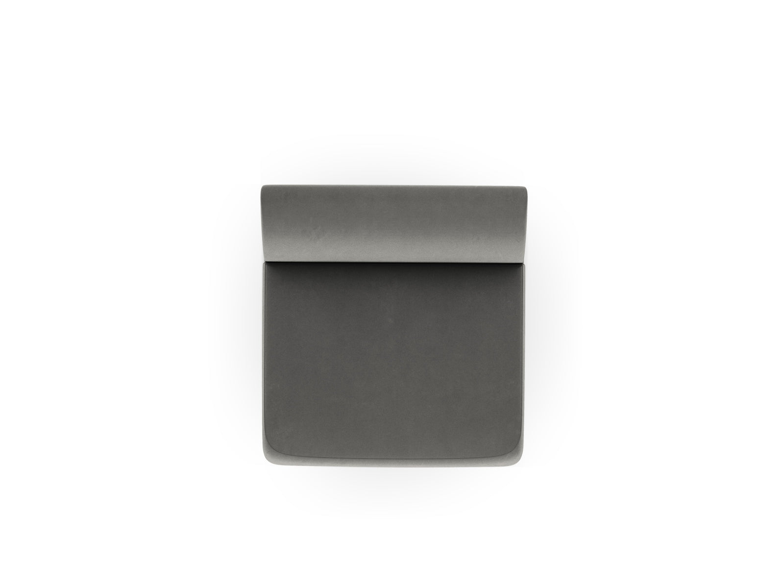 Eleganter Miley Velour Modul Armless 1 Sitzer in sanftem Grau, ideal für flexible Raumgestaltungen und zeitgemäße Wohnkonzepte.
