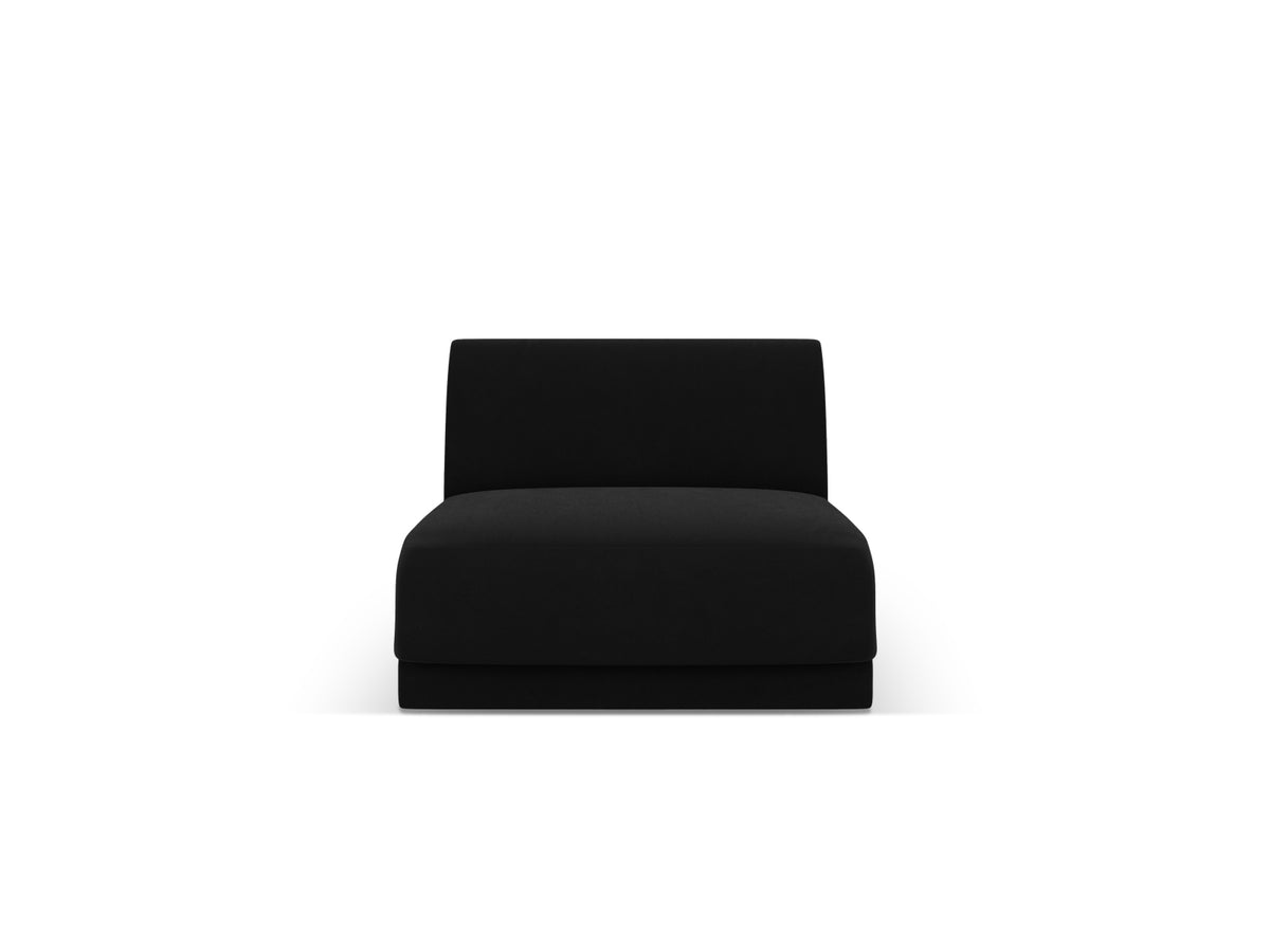 Miley Velour Modul Armless 1 Sitzer in Black-Bluvel präsentiert im Onlineshop von KAQTU Design AG. Modulares Sofa ist von Micadoni