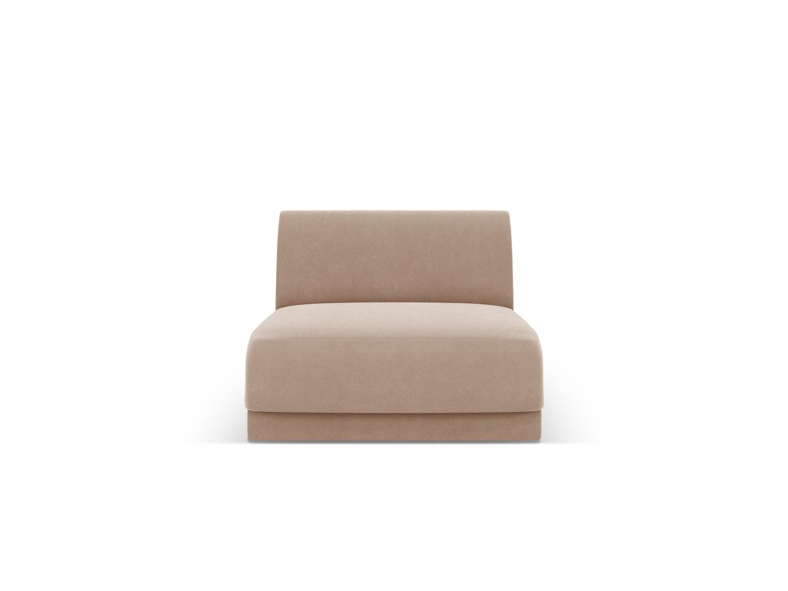 Miley Velour Modul Armless 1 Sitzer in Cappuccino-Bluvel präsentiert im Onlineshop von KAQTU Design AG. Modulares Sofa ist von Micadoni