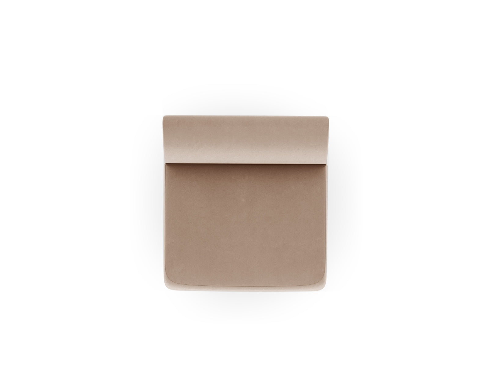 Eleganter Miley Velour Modul Armless 1 Sitzer in luxuriösem Cappuccino-Bluvel, ideal für flexible und zeitgemäße Einrichtungslösungen.