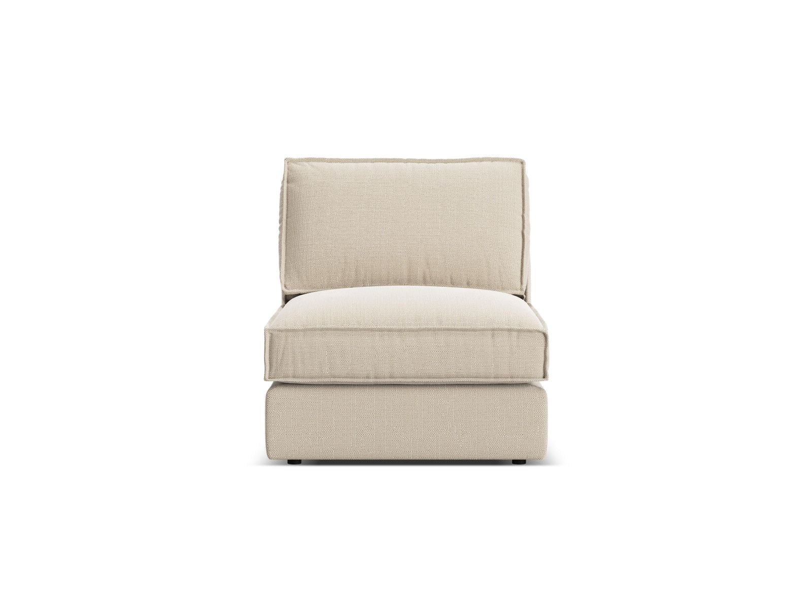 1-Sitzer Modul Armless Pola in Beige-Babel präsentiert im Onlineshop von KAQTU Design AG. Modulares Sofa ist von Micadoni