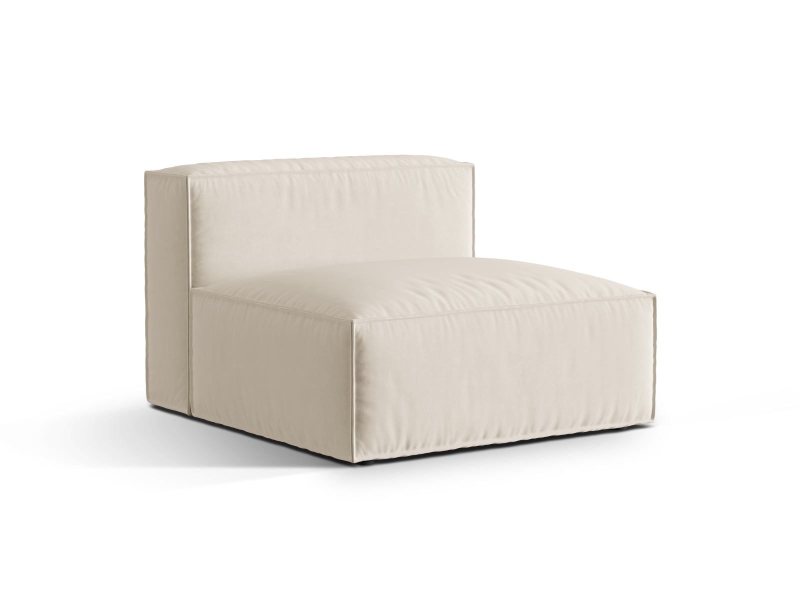 Nuria Velour Modul Armless 1 Sitzer in Beige präsentiert im Onlineshop von KAQTU Design AG. Modulares Sofa ist von Micadoni