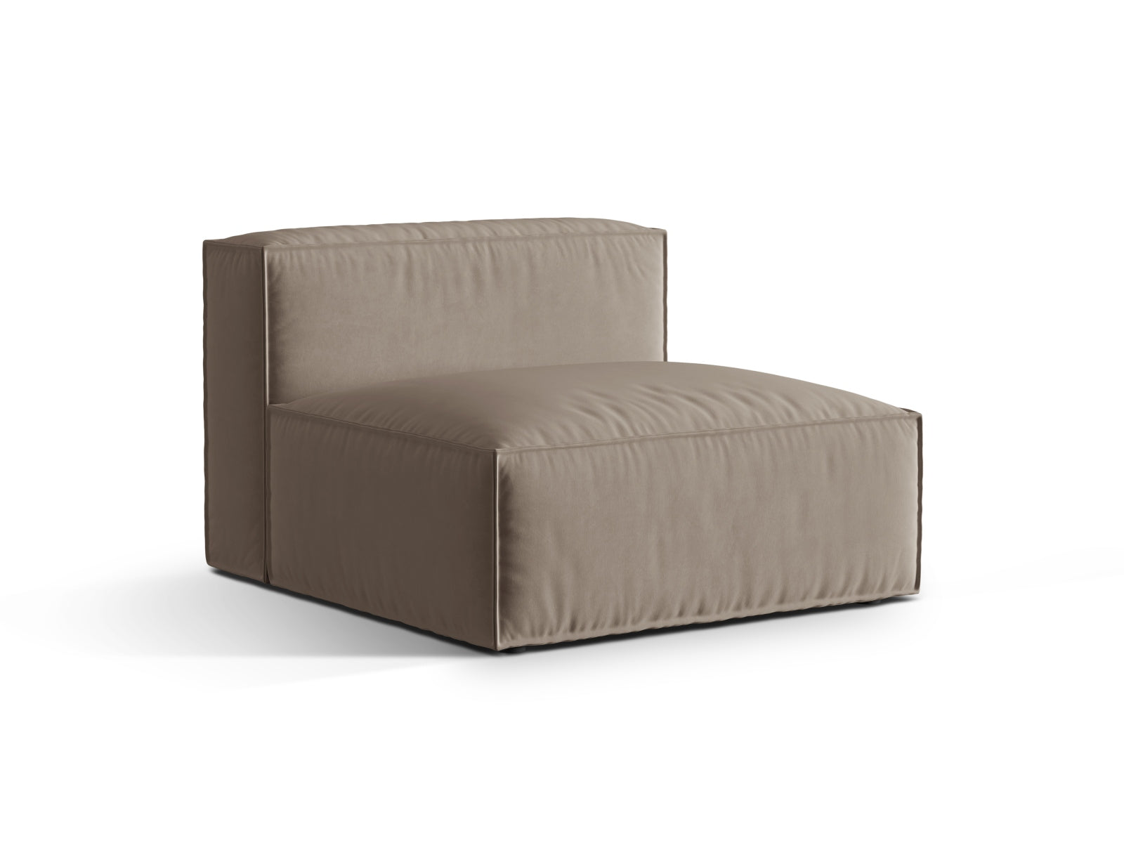 Nuria Velour Modul Armless 1 Sitzer in Warm grey präsentiert im Onlineshop von KAQTU Design AG. Modulares Sofa ist von Micadoni