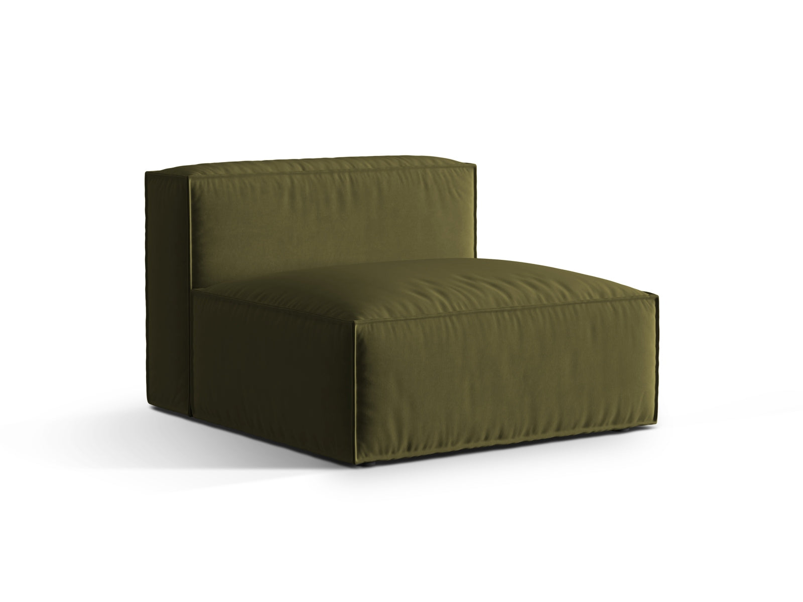 Nuria Velour Modul Armless 1 Sitzer in Moss Green Melange präsentiert im Onlineshop von KAQTU Design AG. Modulares Sofa ist von Micadoni