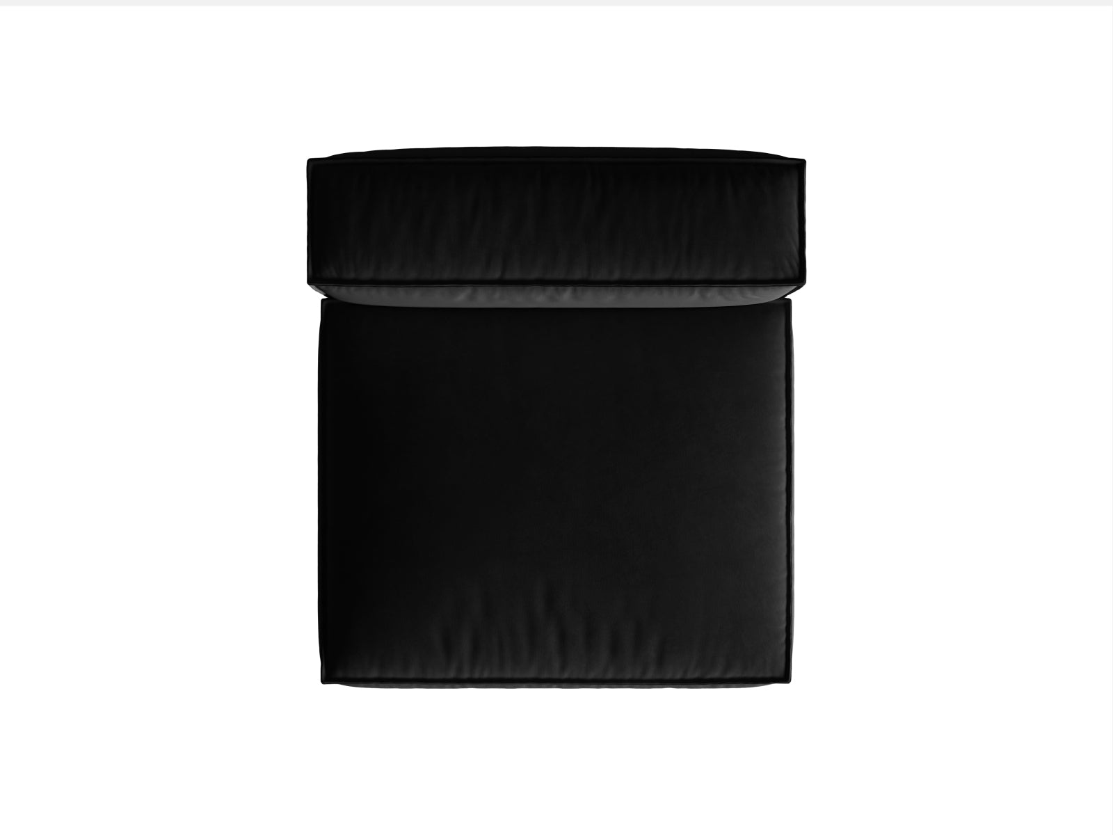 Eleganter schwarzer Nuria Velour Modul Armless 1 Sitzer von Micadoni, ideal für stilvolle und flexible Wohnräume.