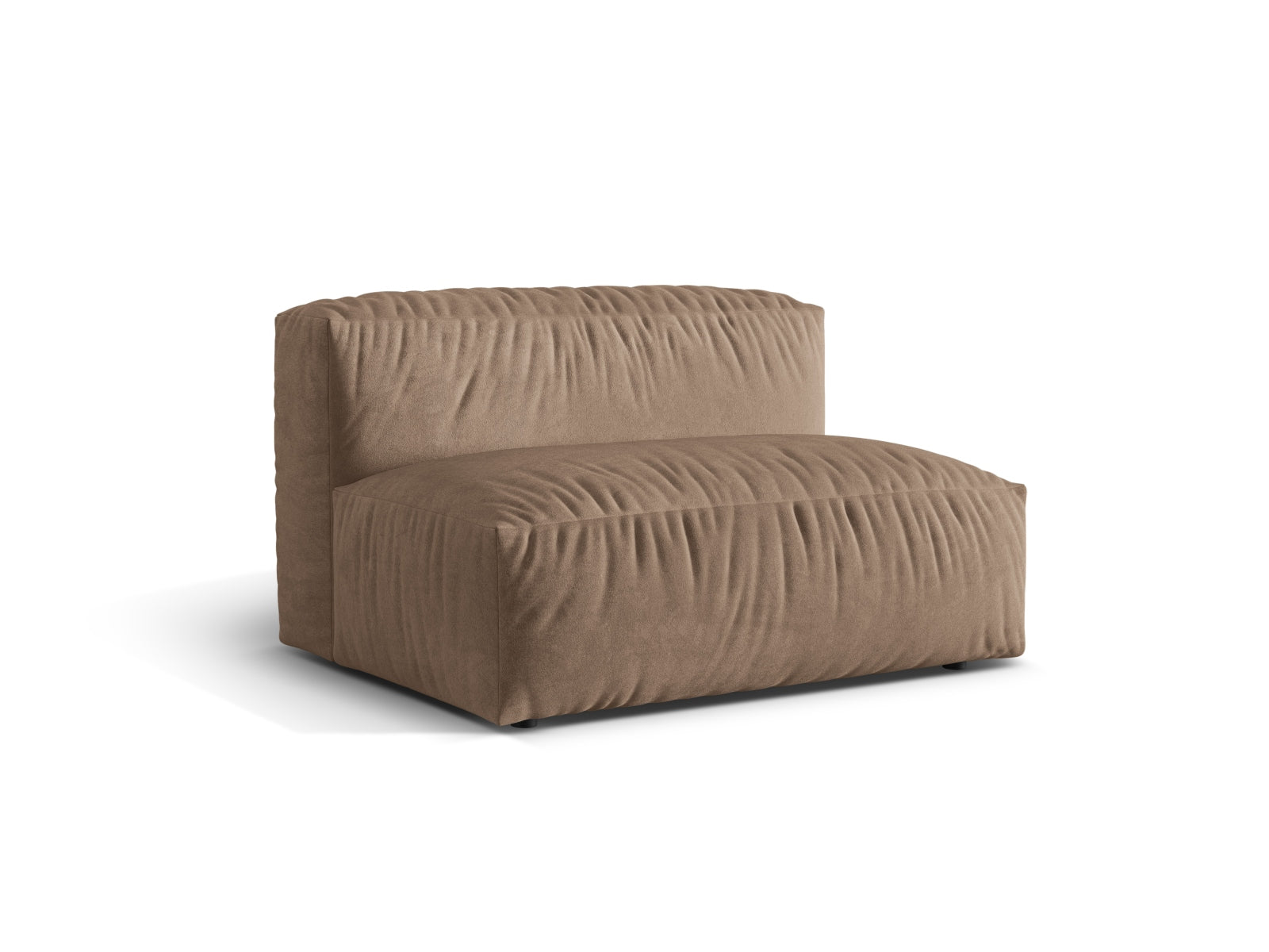 Eleganter Martina Modul Armless 1 Sitzer in modernem Dunkelbeige, ideal für kreative Raumgestaltungen und komfortable Sitzlösungen.