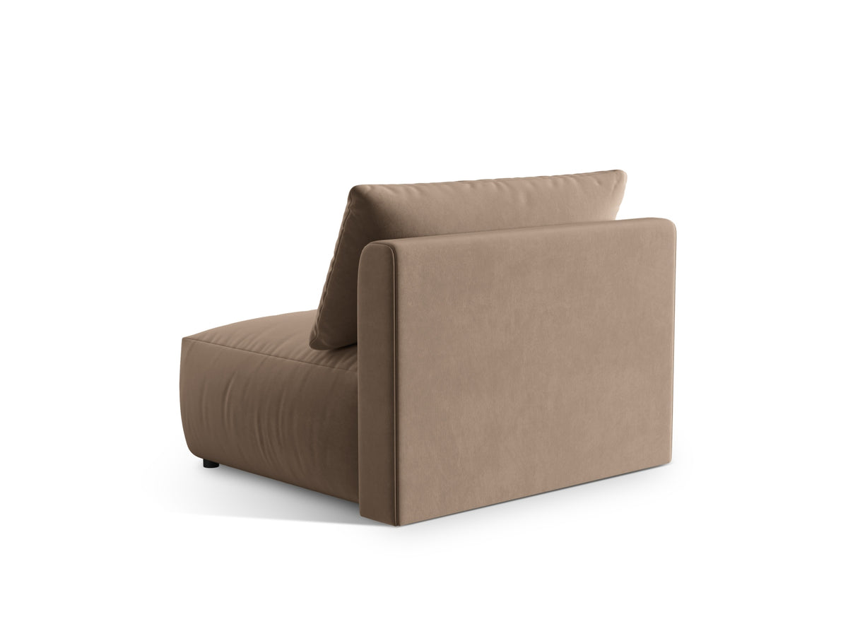 Chris Velour Modul Armless 1 Sitzer in Light Brown-Casino präsentiert im Onlineshop von KAQTU Design AG. Modulares Sofa ist von Micadoni
