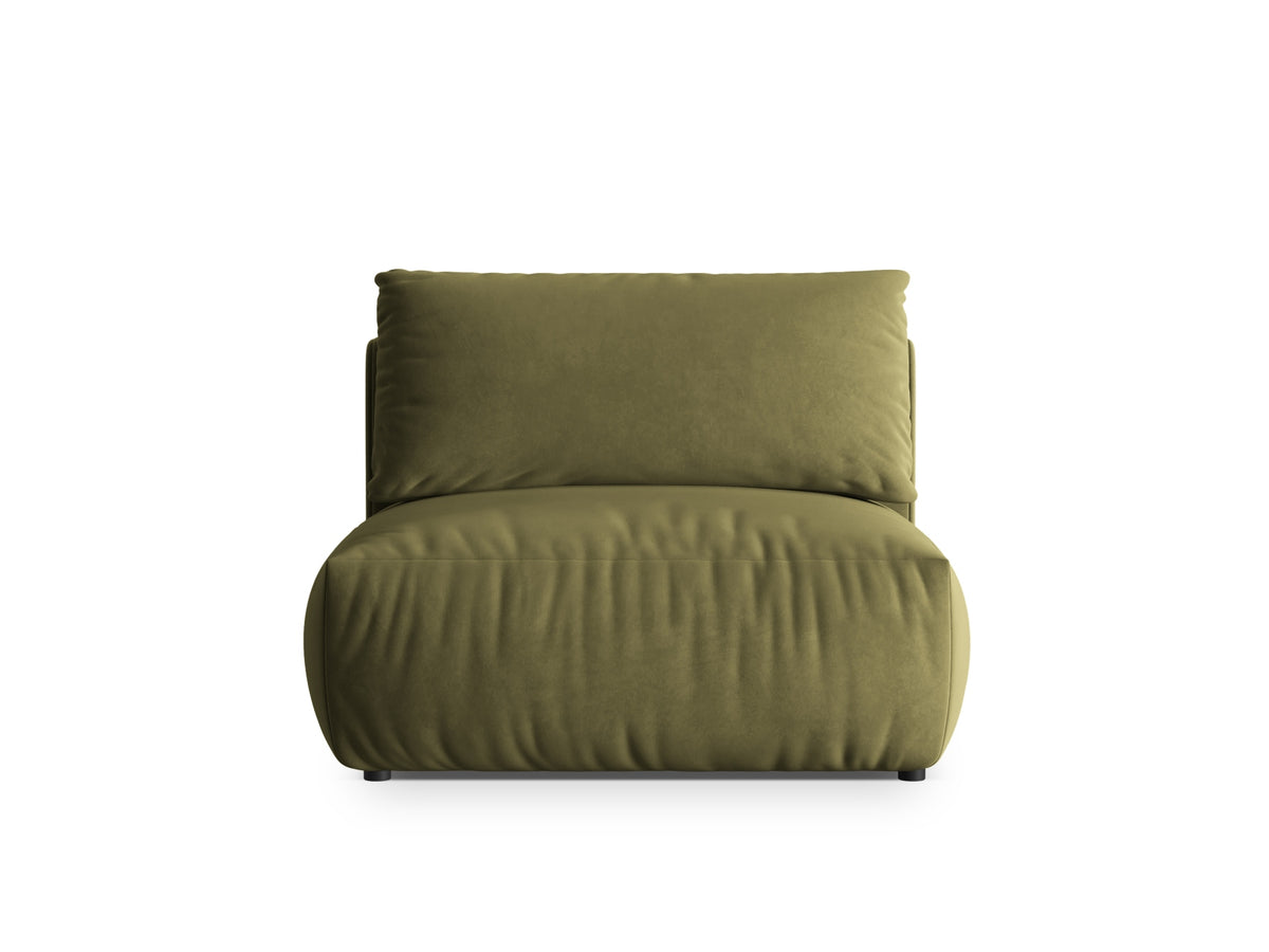 Chris Velour Modul Armless 1 Sitzer in Light Green-Casino präsentiert im Onlineshop von KAQTU Design AG. Modulares Sofa ist von Micadoni
