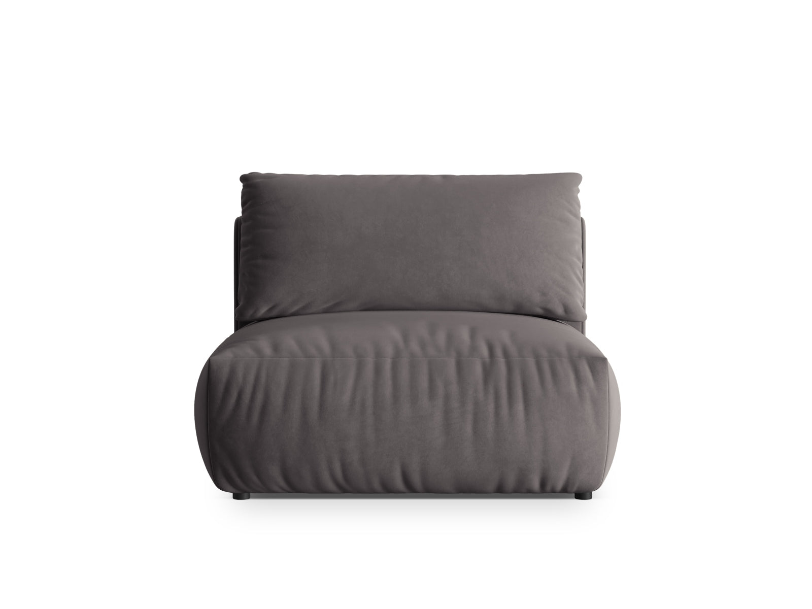 Chris Velour Modul Armless 1 Sitzer in Dark Grey präsentiert im Onlineshop von KAQTU Design AG. Modulares Sofa ist von Micadoni