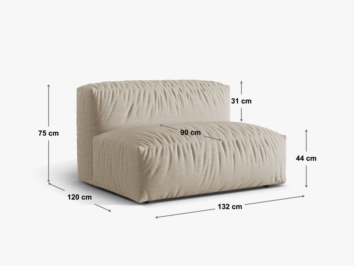 1-Sitzer Sofa Martina Wide XL in Dark Beige-Boston präsentiert im Onlineshop von KAQTU Design AG. Modulares Sofa ist von Micadoni