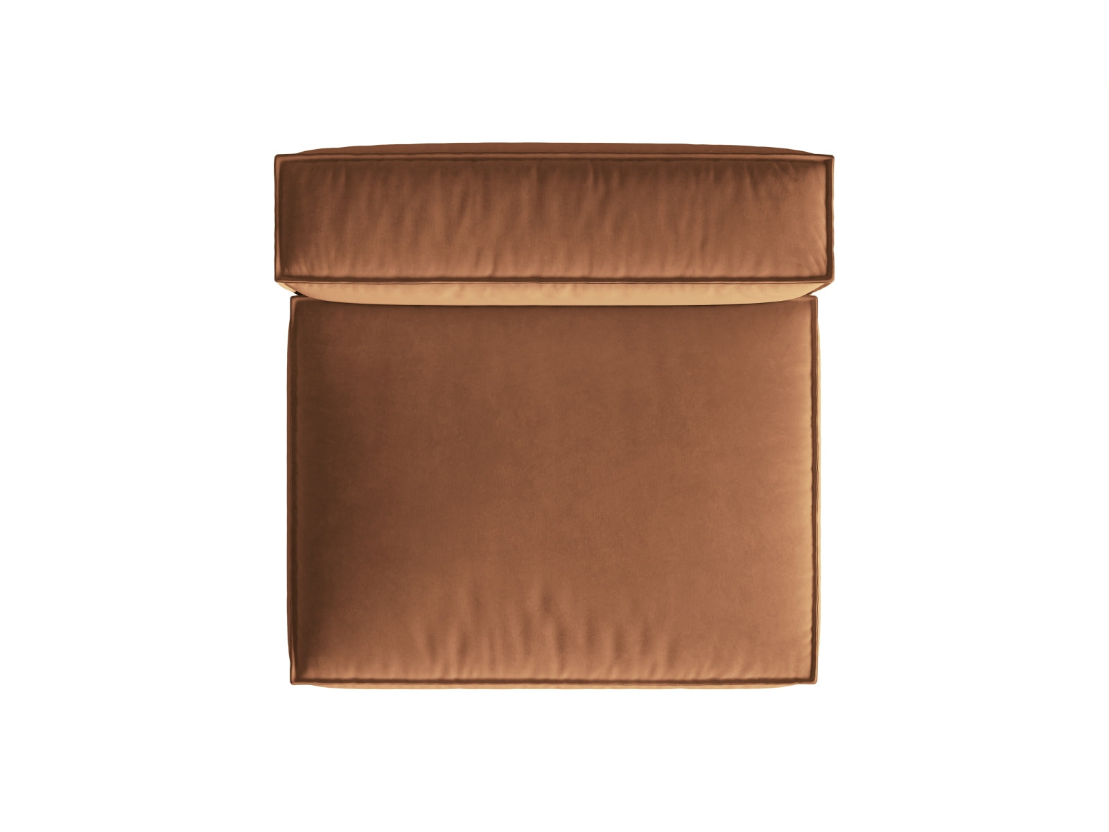 Elegantes Nuria Velour Modul Armless 2 Sitzer Sofa in warmem Honigton, ideal für kreative Wohnräume und zeitgemäße Einrichtung.
