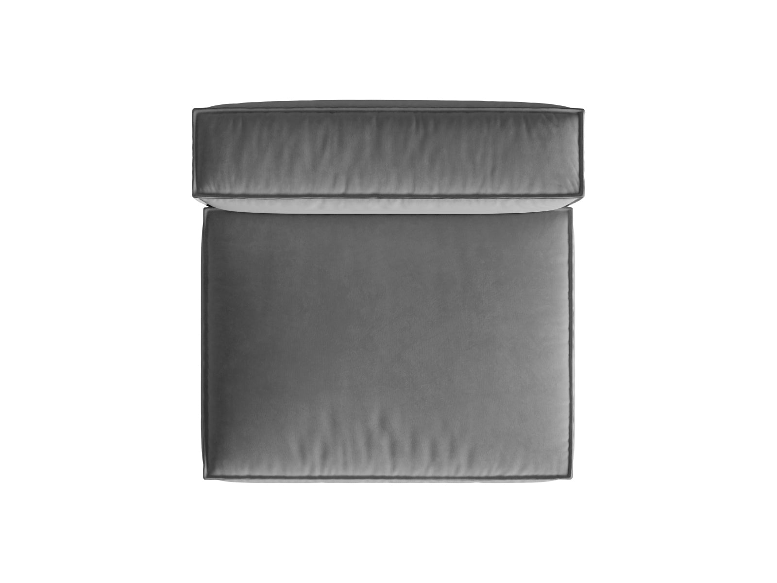 Elegantes Nuria Velour Modul Armless 2 Sitzer Sofa in modernem Grau, ideal für flexible Wohnkonzepte und stilvolle Einrichtung.