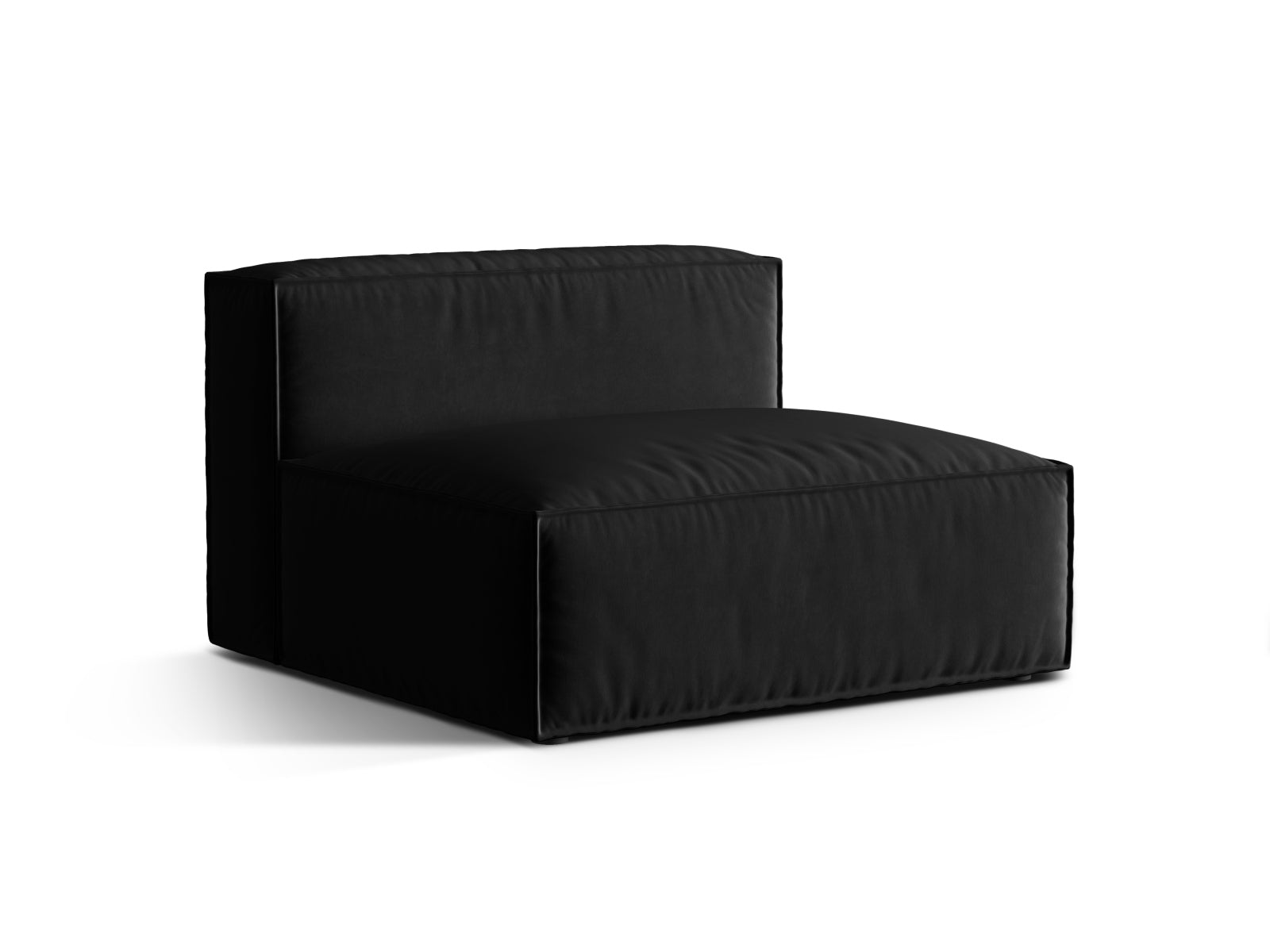 Nuria Velour Modul Armless 2 Sitzer in Black präsentiert im Onlineshop von KAQTU Design AG. Modulares Sofa ist von Micadoni