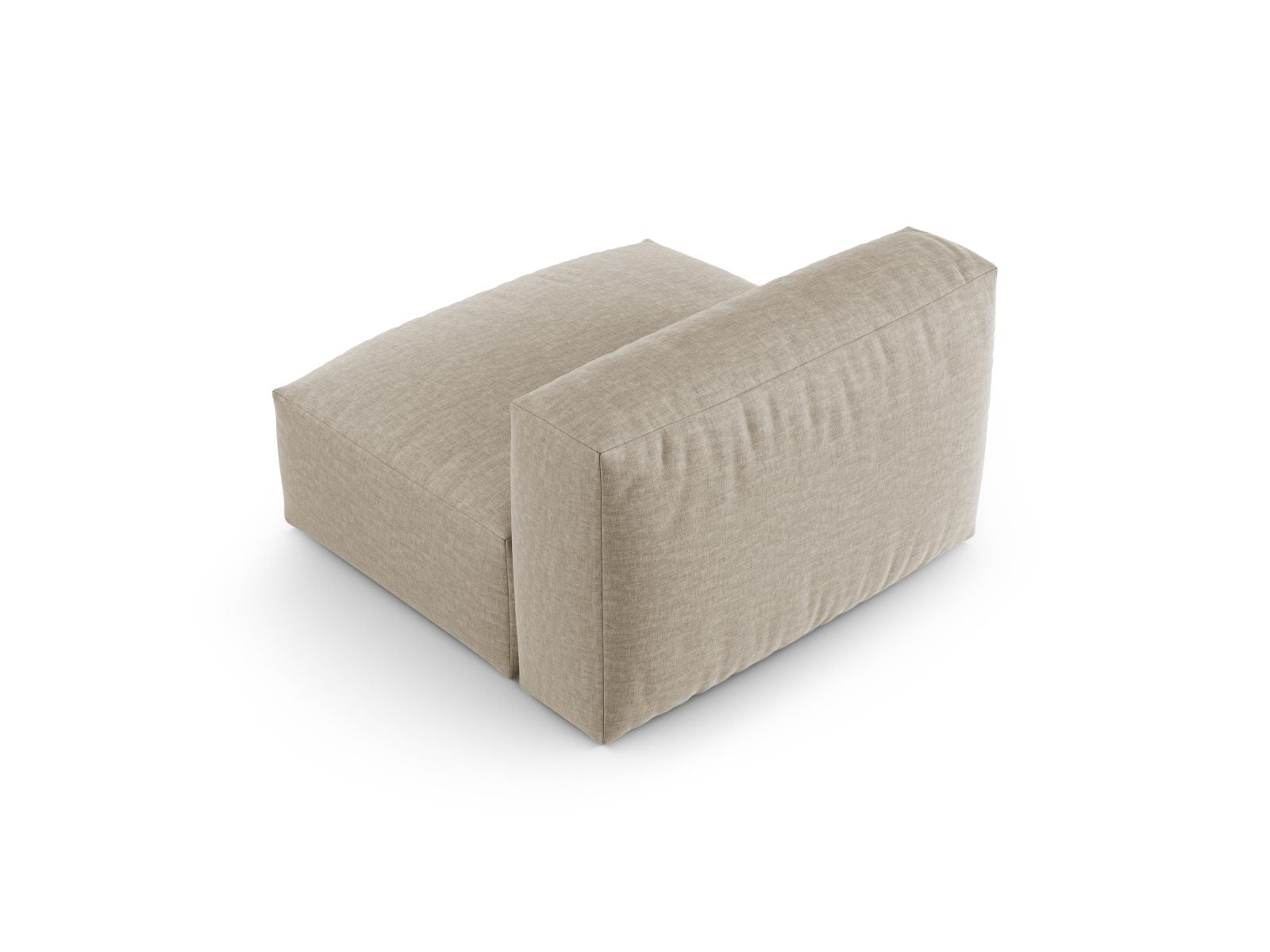 Elegantes 1-Sitzer Sofa Martina XL in zartem Beige, ideal für moderne Wohnräume. Modular und anpassungsfähig für individuelle Gestaltung.
