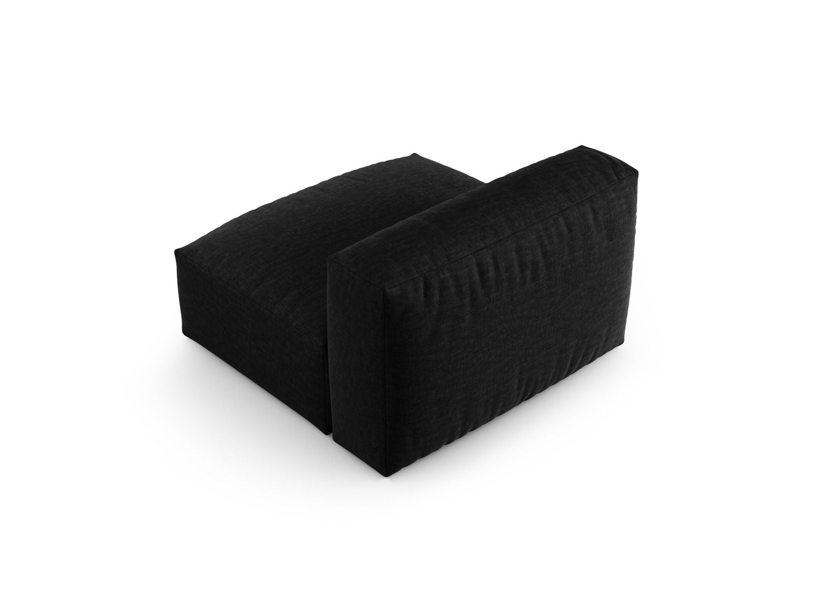 Elegantes 1-Sitzer Sofa Martina XL in stilvollem Schwarz, ideal für moderne Wohnkonzepte. Flexibel und anpassbar für jeden Raum.