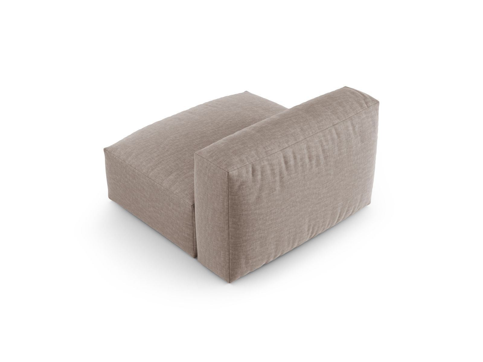 Elegantes 1-Sitzer Sofa Martina XL in luxuriösem Dunkelbeige, ideal für komfortable Entspannung und modernes Wohndesign.