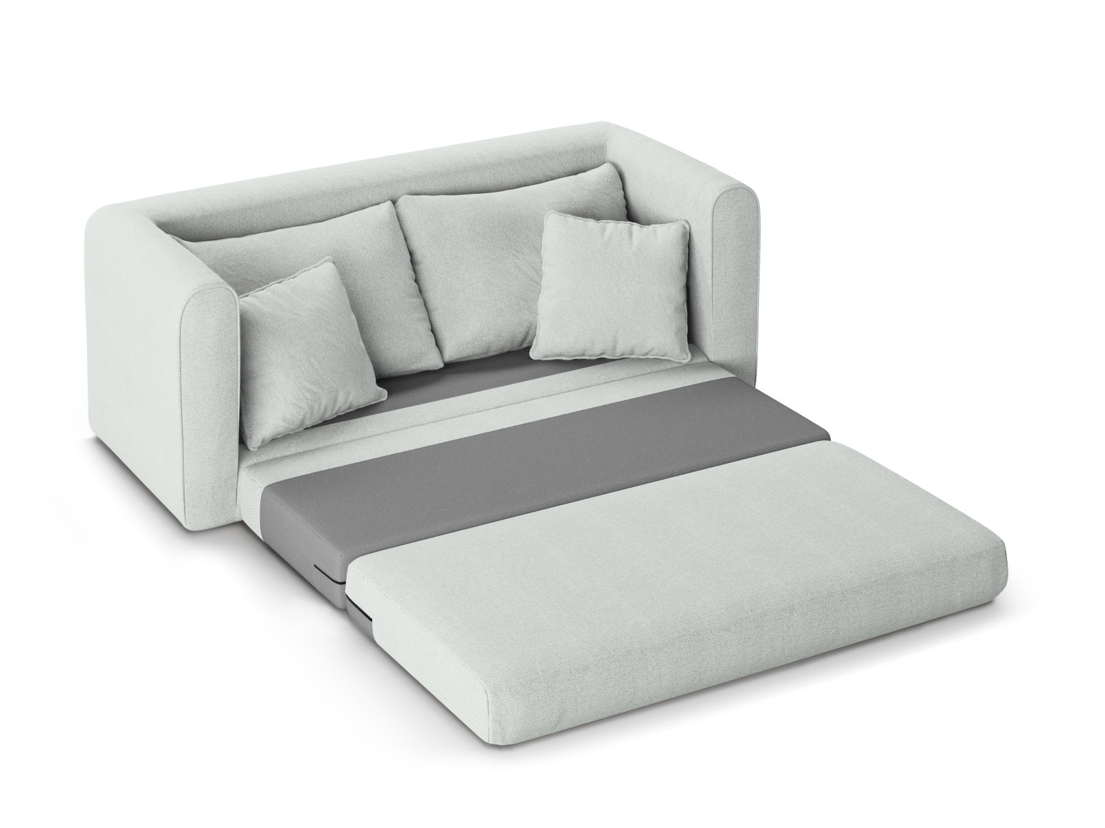Lido Sofa mit Schlaffunktion 2 Sitzer in Pastel Blue präsentiert im Onlineshop von KAQTU Design AG. Bettsofa ist von Micadoni