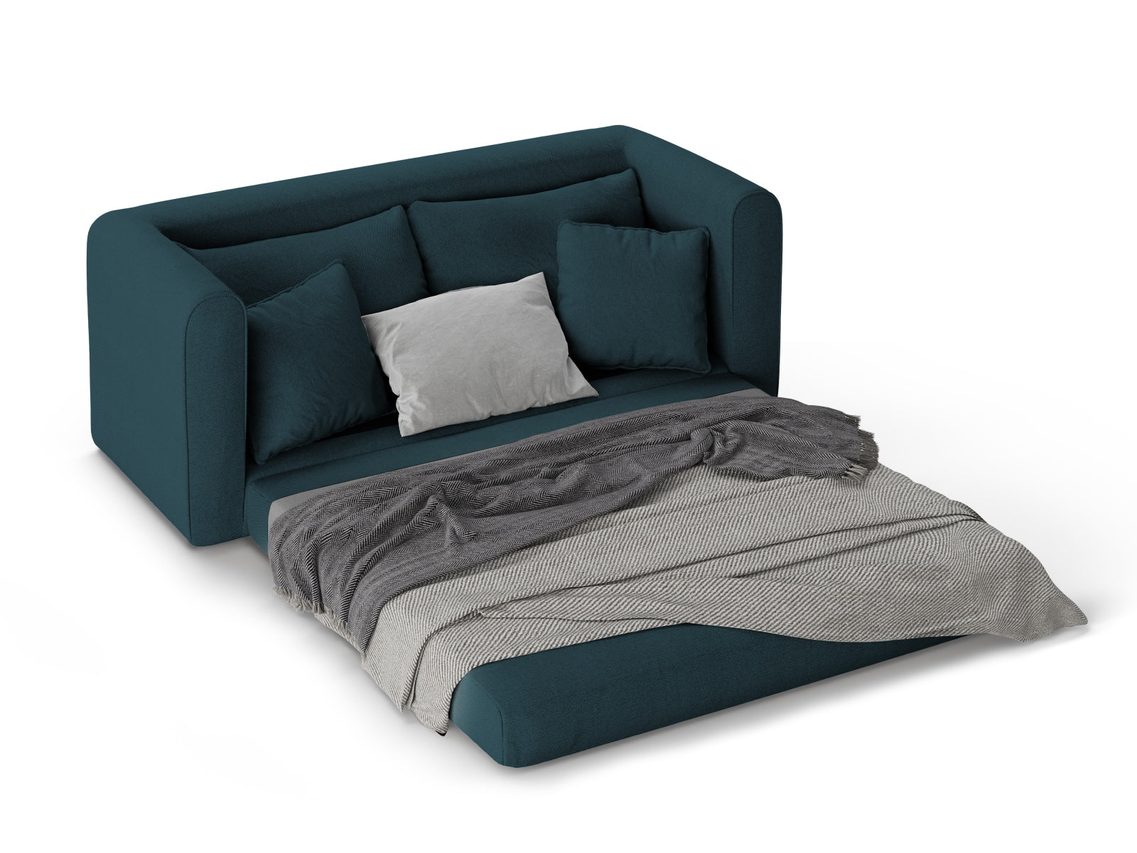 Lido Sofa mit Schlaffunktion 2 Sitzer in Petrol präsentiert im Onlineshop von KAQTU Design AG. Bettsofa ist von Micadoni