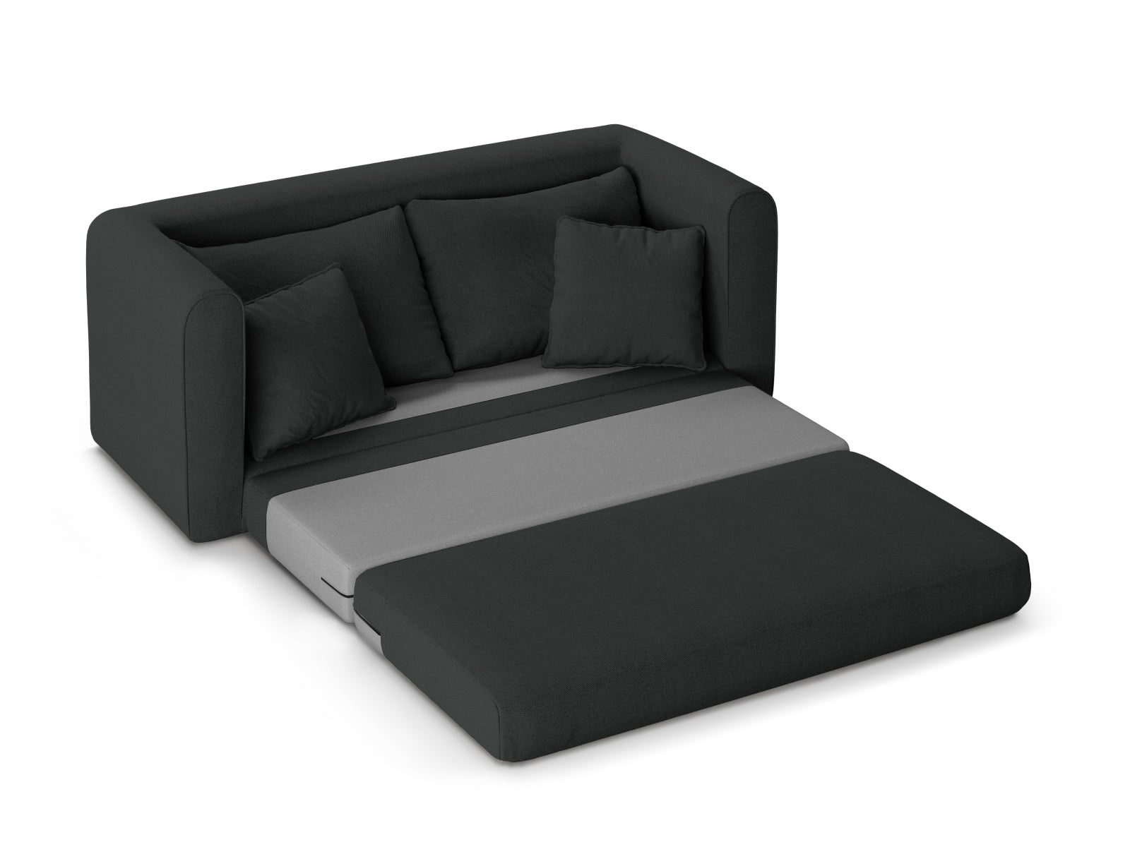 Lido Sofa mit Schlaffunktion 2 Sitzer in Dark Grey präsentiert im Onlineshop von KAQTU Design AG. Bettsofa ist von Micadoni
