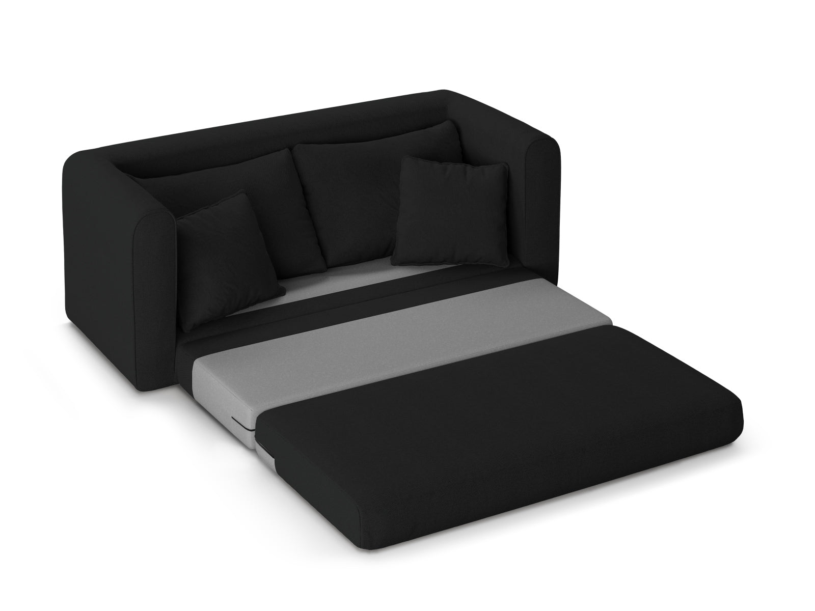Lido Sofa mit Schlaffunktion 2 Sitzer in Black präsentiert im Onlineshop von KAQTU Design AG. Bettsofa ist von Micadoni