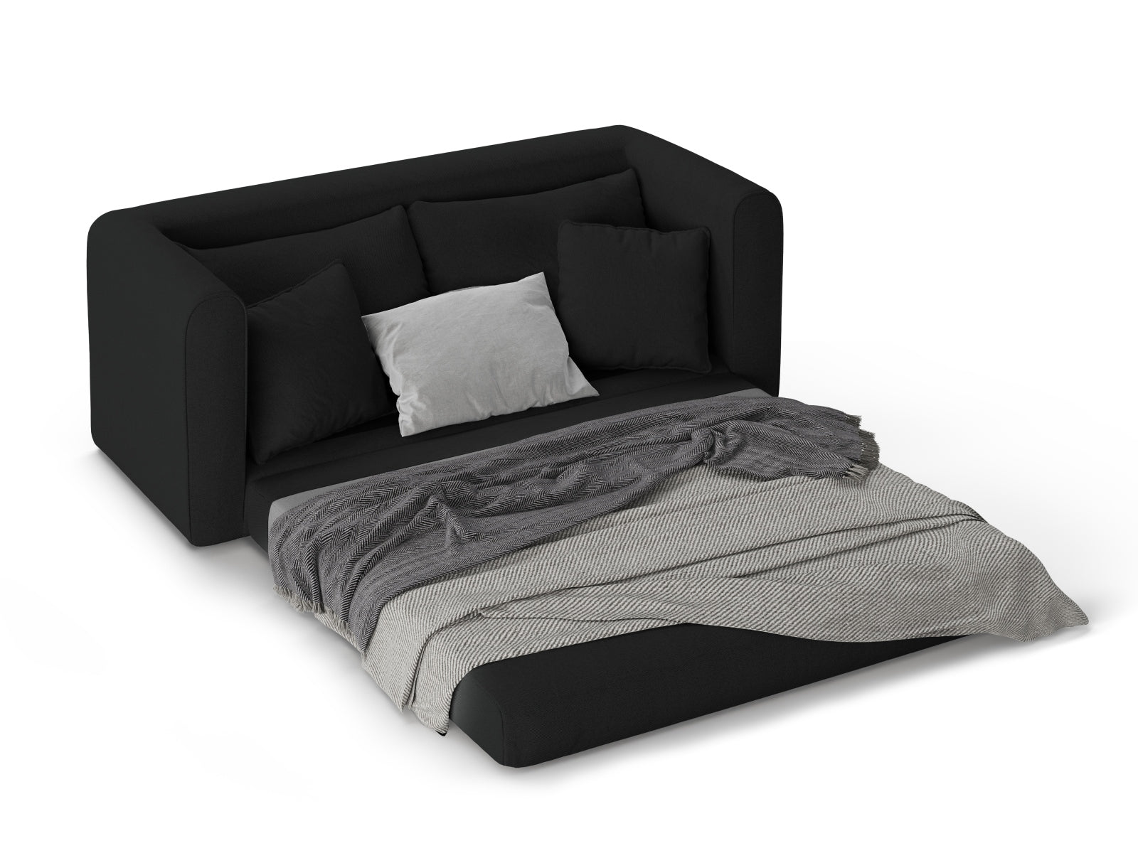 Lido Sofa mit Schlaffunktion 2 Sitzer in Black präsentiert im Onlineshop von KAQTU Design AG. Bettsofa ist von Micadoni
