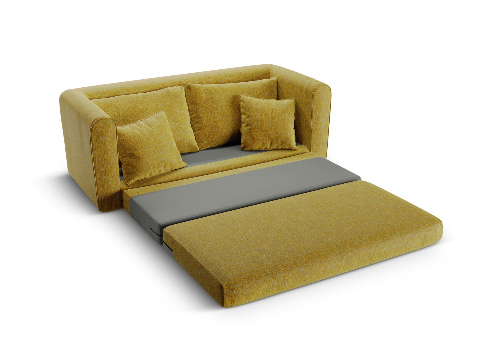 Lido Sofa mit Schlaffunktion 2 Sitzer in Sunflower Melange präsentiert im Onlineshop von KAQTU Design AG. Bettsofa ist von Micadoni