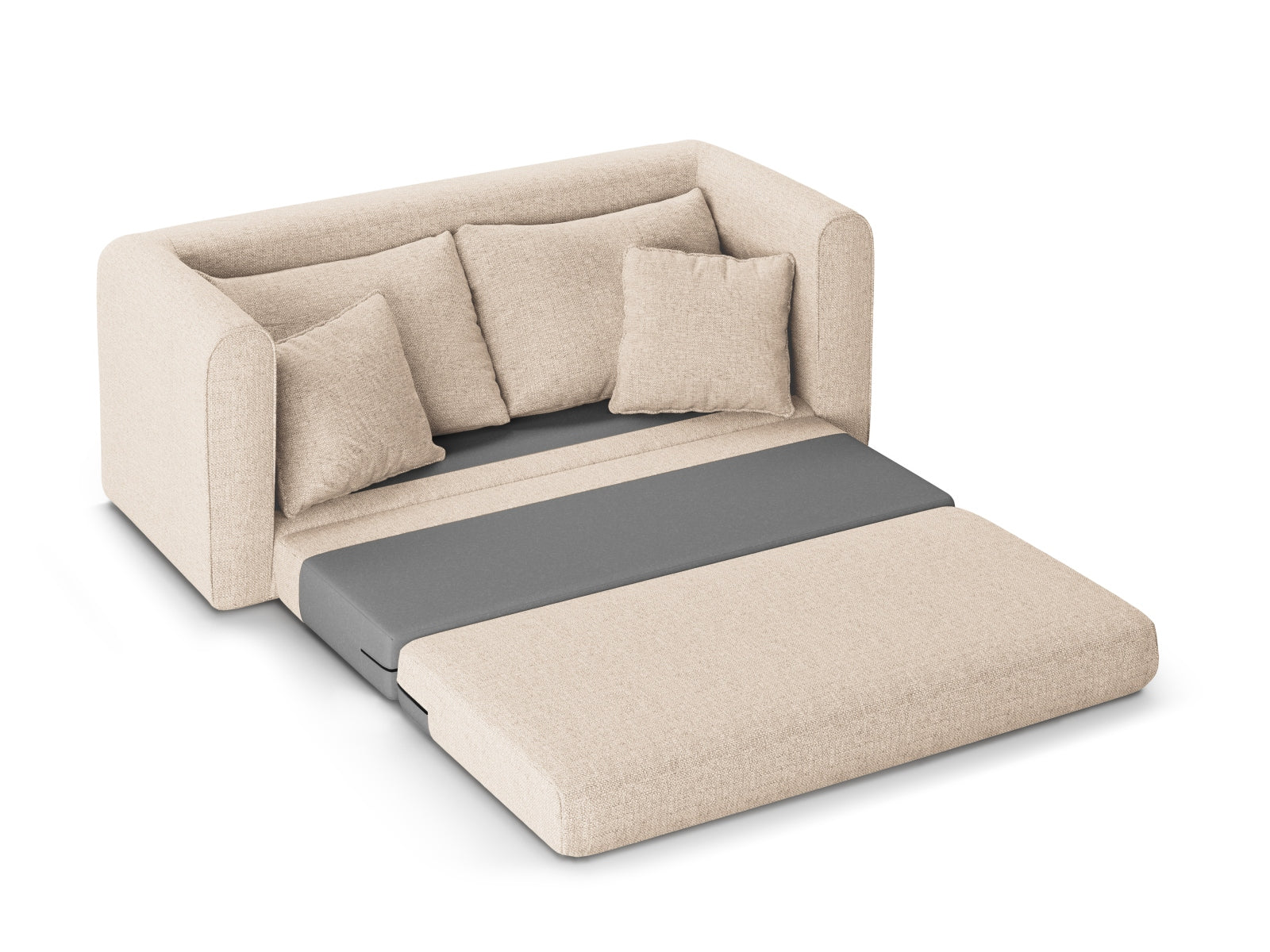 Lido Sofa mit Schlaffunktion 2 Sitzer in Light Beige präsentiert im Onlineshop von KAQTU Design AG. Bettsofa ist von Micadoni