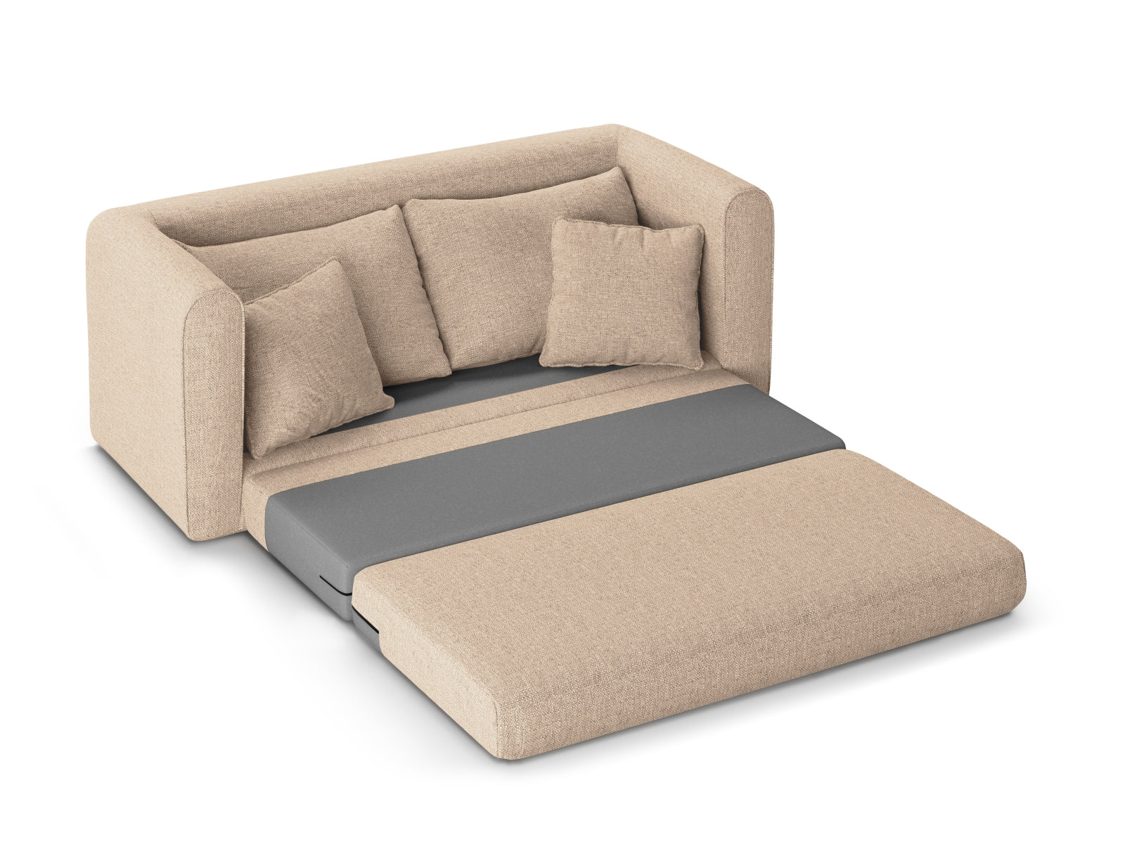 Lido Sofa mit Schlaffunktion 2 Sitzer in Beige präsentiert im Onlineshop von KAQTU Design AG. Bettsofa ist von Micadoni