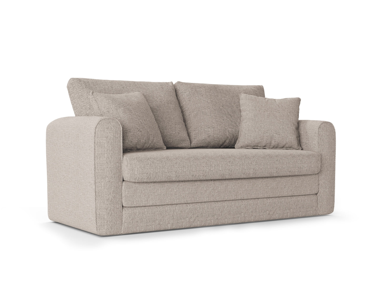 Lido Sofa mit Schlaffunktion 2 Sitzer in Light Grey präsentiert im Onlineshop von KAQTU Design AG. Bettsofa ist von Micadoni