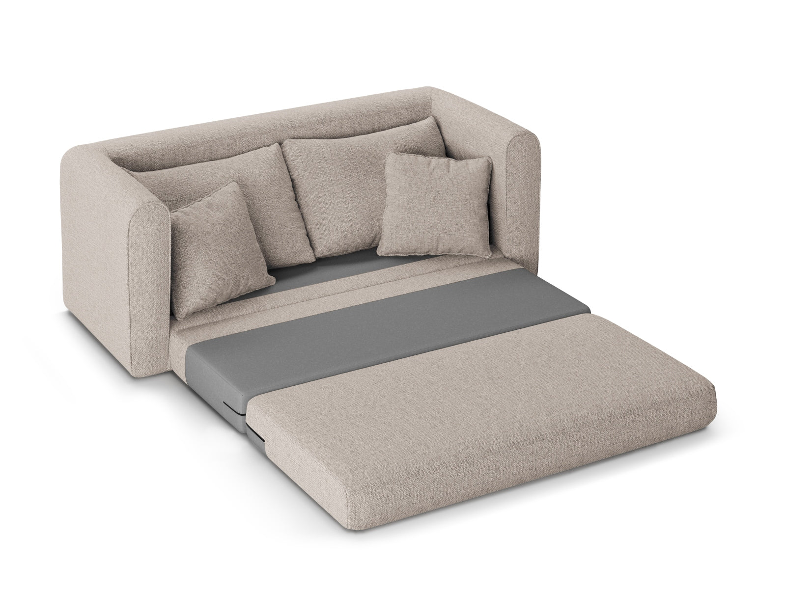 Lido Sofa mit Schlaffunktion 2 Sitzer in Light Grey präsentiert im Onlineshop von KAQTU Design AG. Bettsofa ist von Micadoni