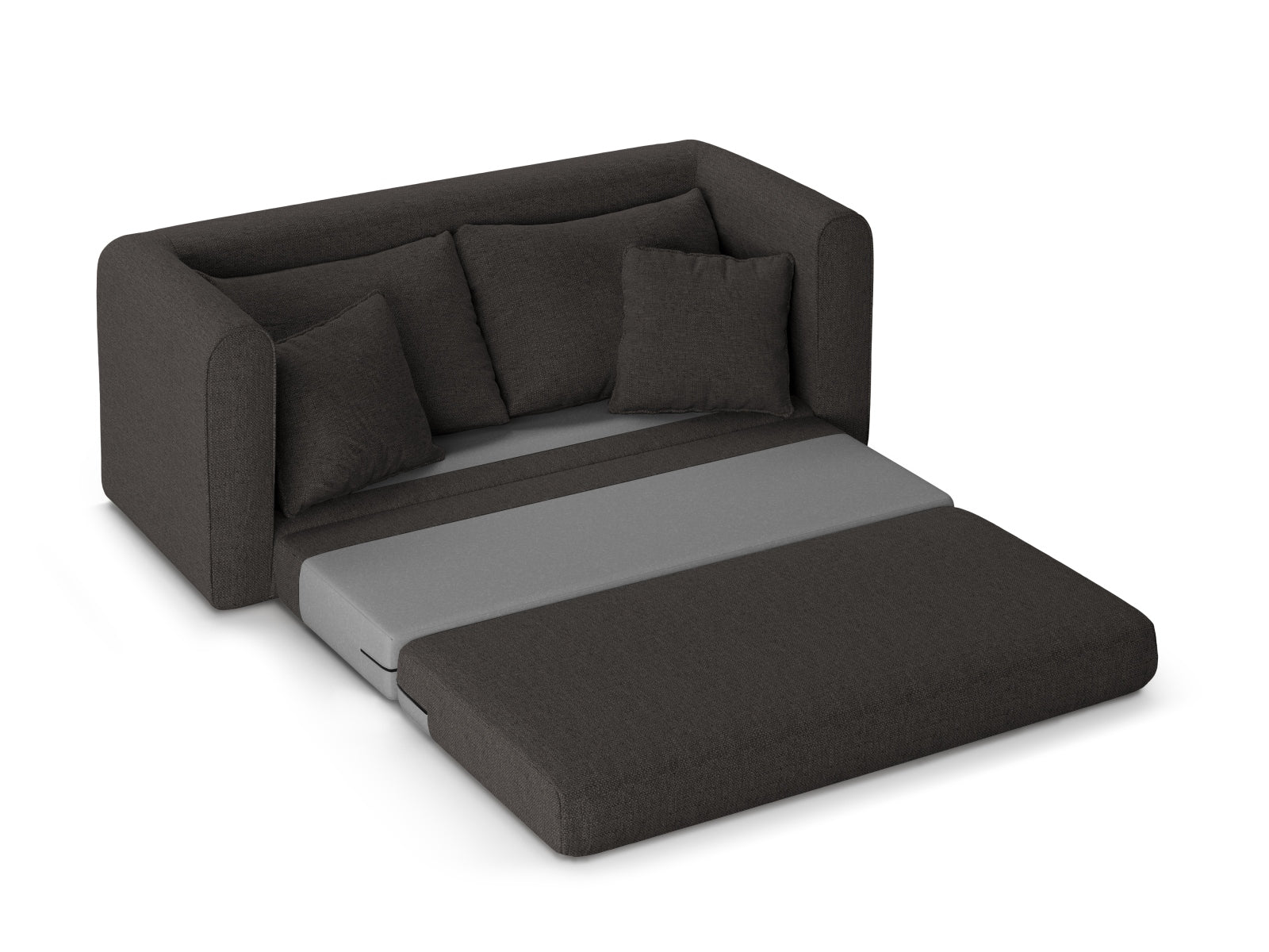 Lido Sofa mit Schlaffunktion 2 Sitzer in Dark Grey präsentiert im Onlineshop von KAQTU Design AG. Bettsofa ist von Micadoni