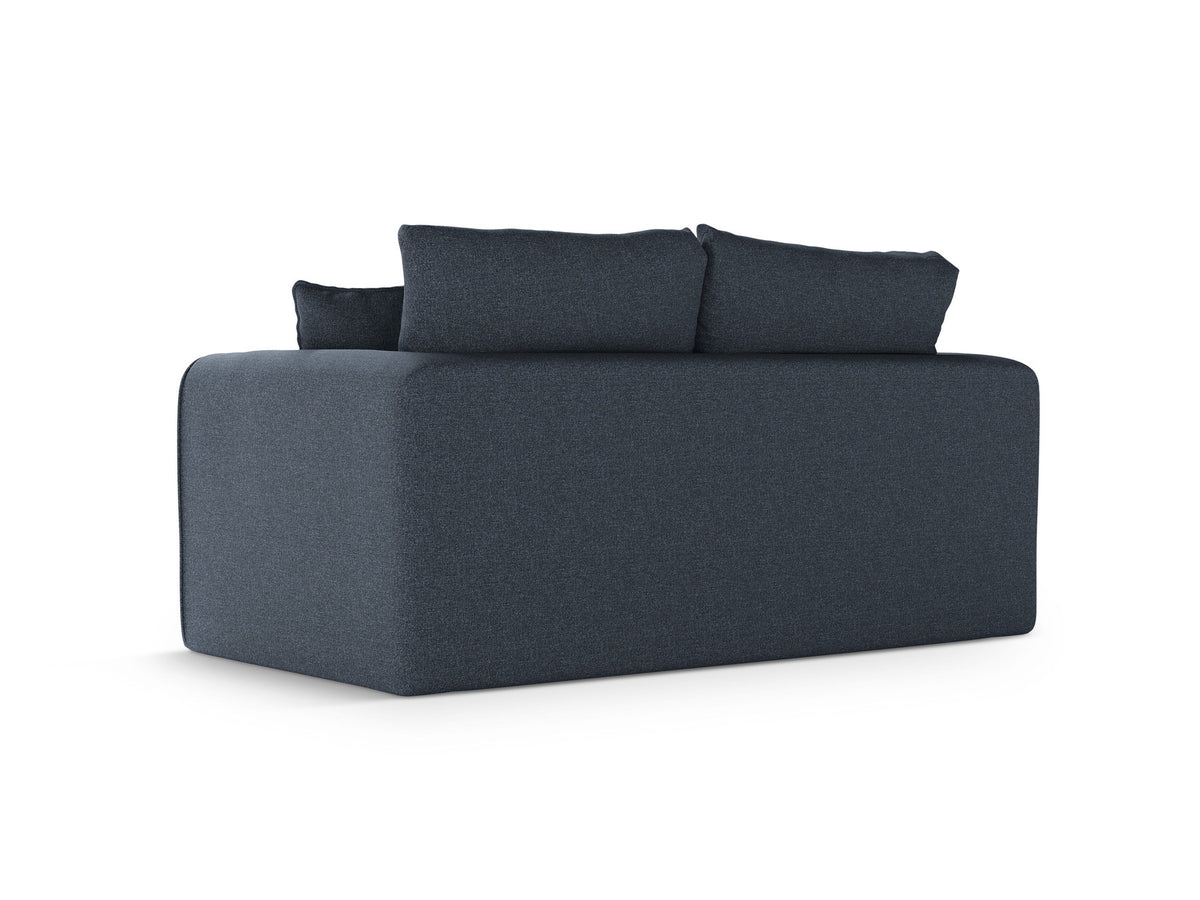 Lido Sofa mit Schlaffunktion 2 Sitzer in Dark Blue-Solid präsentiert im Onlineshop von KAQTU Design AG. Bettsofa ist von Micadoni