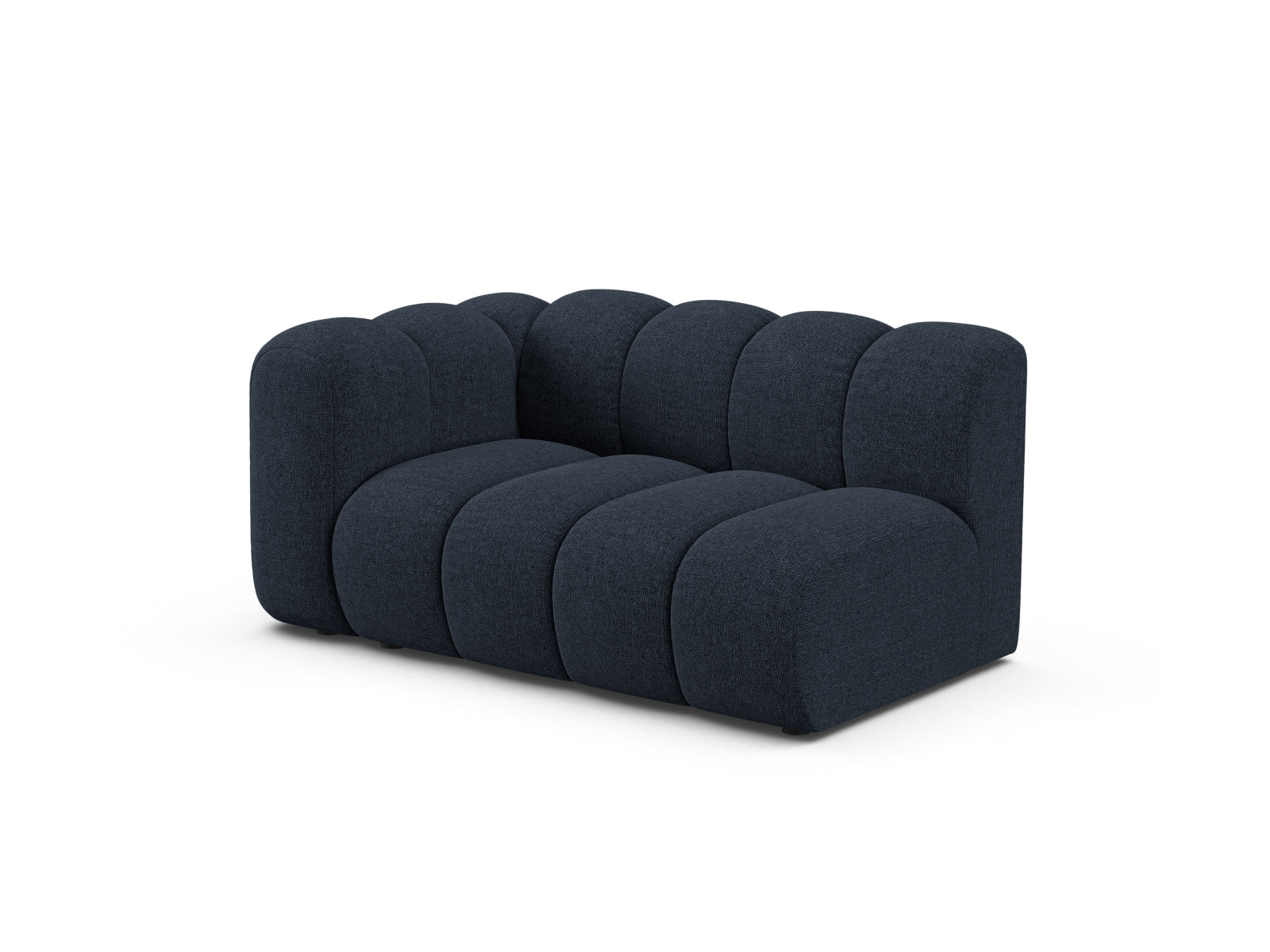 Elegantes Lupine Modular Sofa links 2 Sitzer in Navy Blue-Eden, ideal für stilvolle Wohnräume, erhältlich bei KAQTU Design AG.