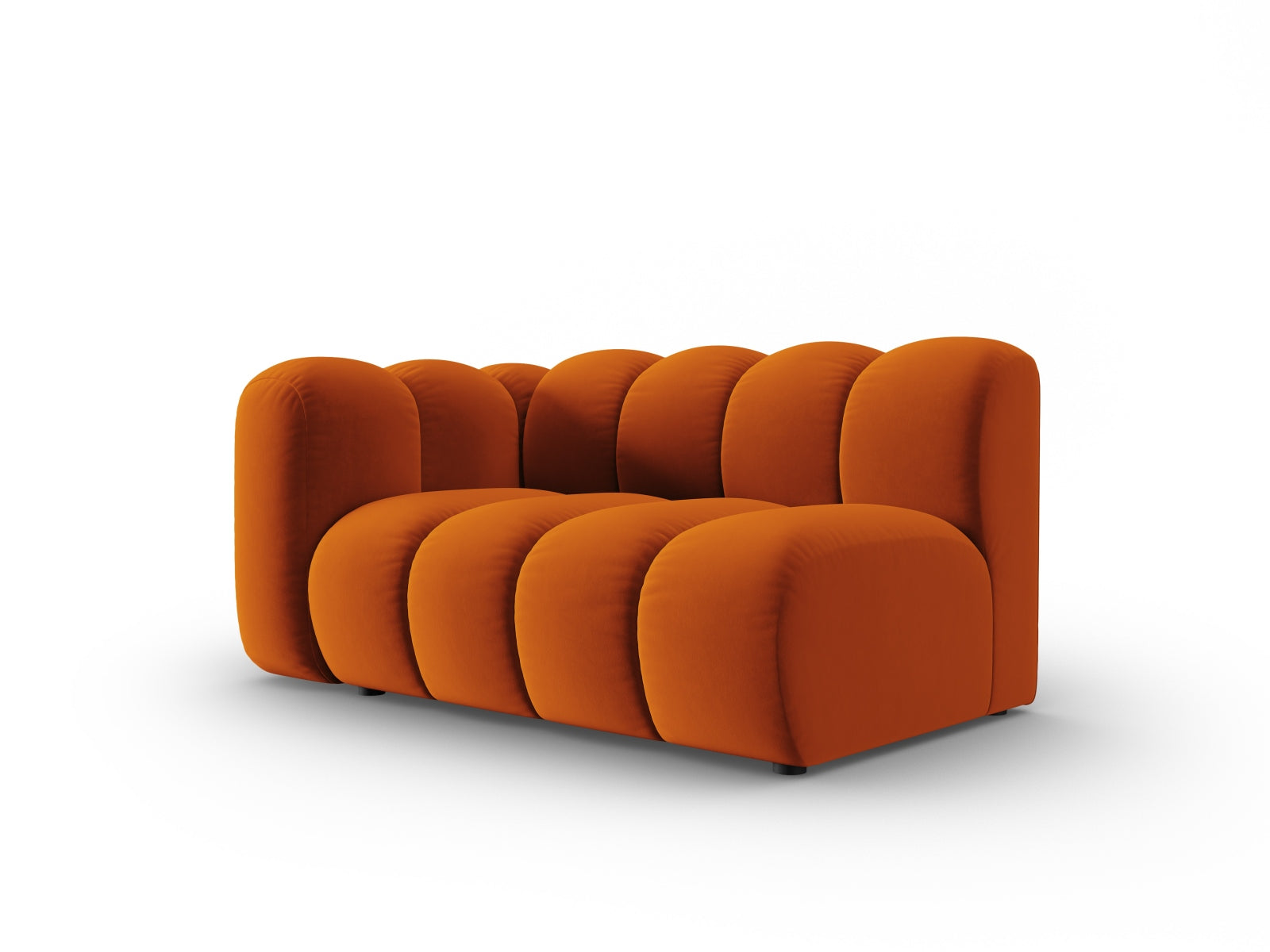 Lupine Velour links Modular Sofa 2 Sitzer in Terracotta präsentiert im Onlineshop von KAQTU Design AG. Modulares Sofa ist von Micadoni
