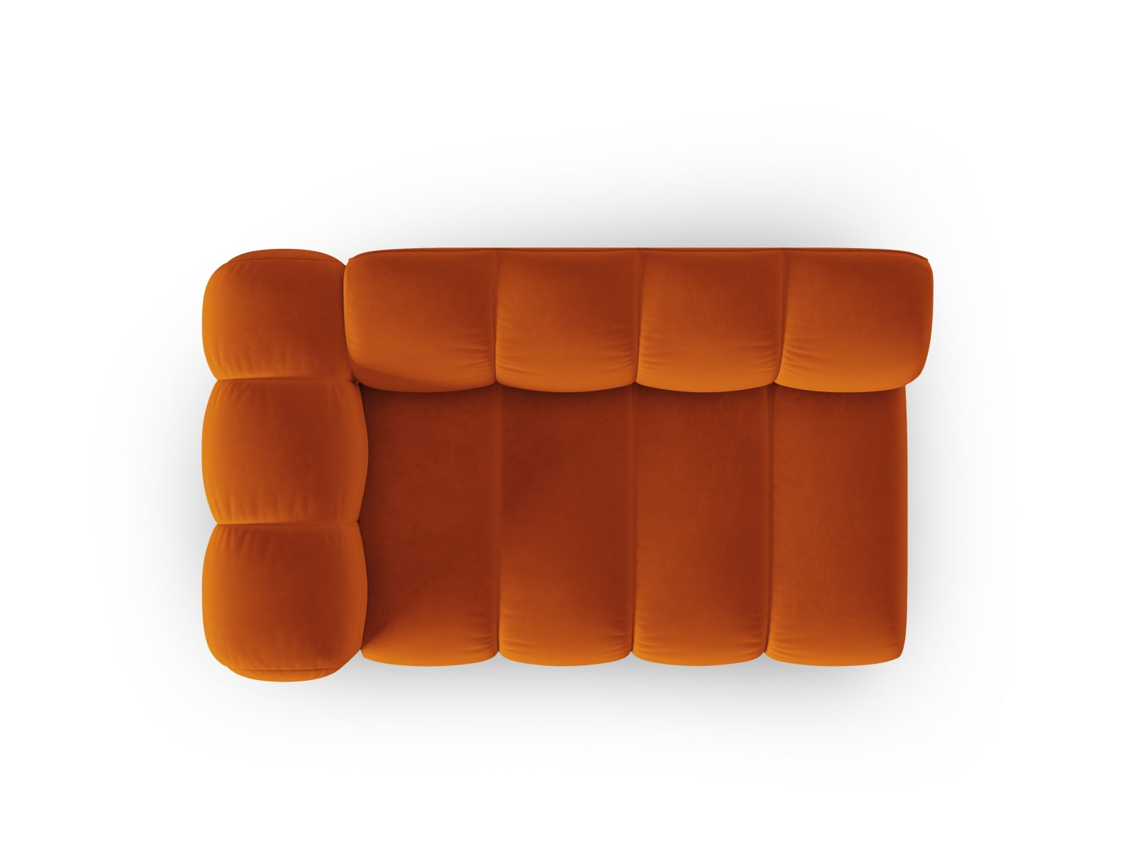 Lupine Velour links Modular Sofa 2 Sitzer in Terracotta präsentiert im Onlineshop von KAQTU Design AG. Modulares Sofa ist von Micadoni
