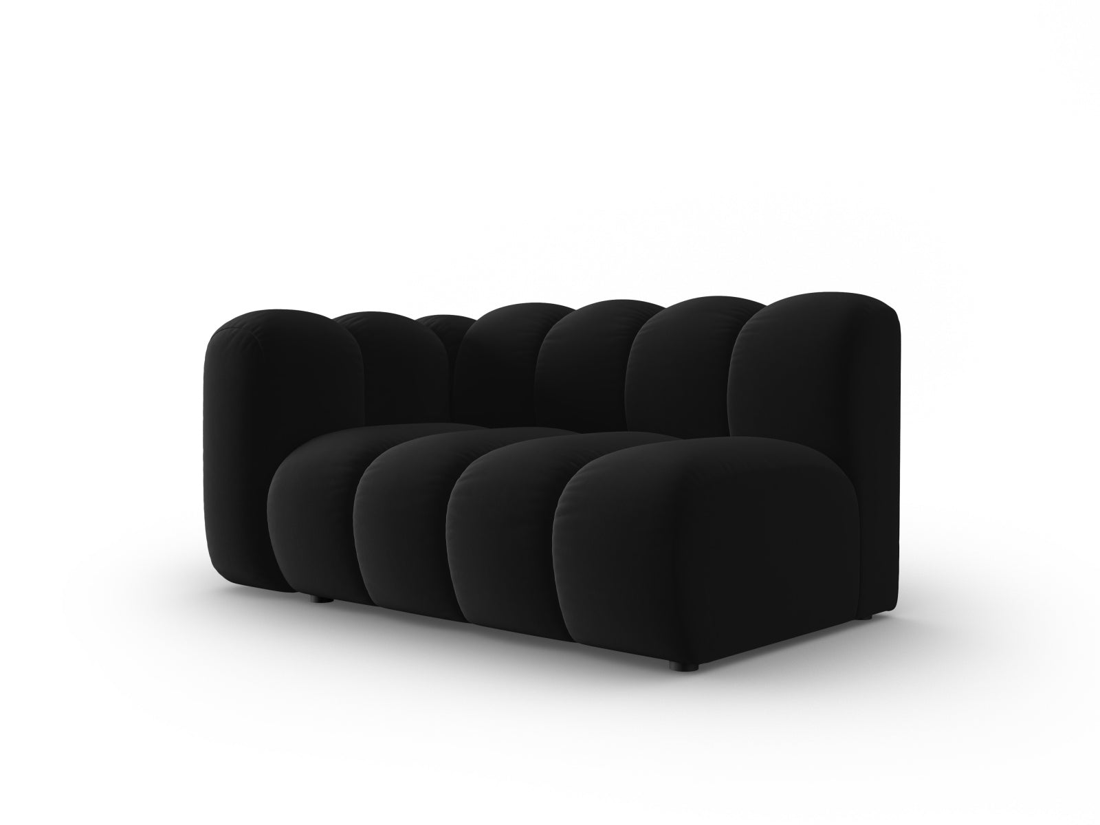 Lupine Velour links Modular Sofa 2 Sitzer in Black präsentiert im Onlineshop von KAQTU Design AG. Modulares Sofa ist von Micadoni