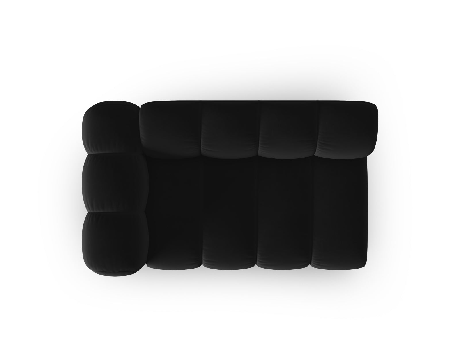 Lupine Velour links Modular Sofa 2 Sitzer in Black präsentiert im Onlineshop von KAQTU Design AG. Modulares Sofa ist von Micadoni