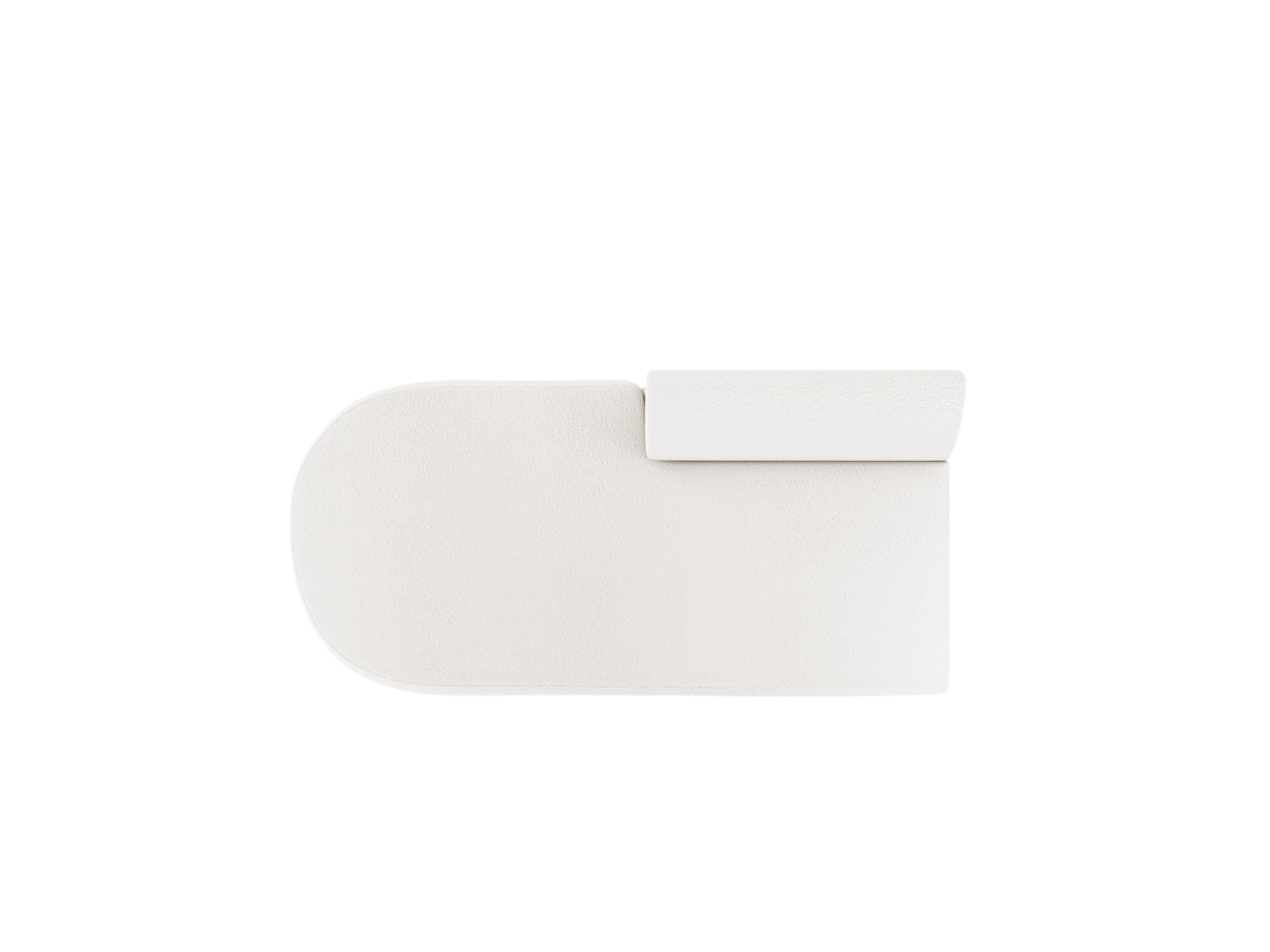 Miley Sitting Module Open links 2 Sitzer in White präsentiert im Onlineshop von KAQTU Design AG. Modulares Sofa ist von Micadoni